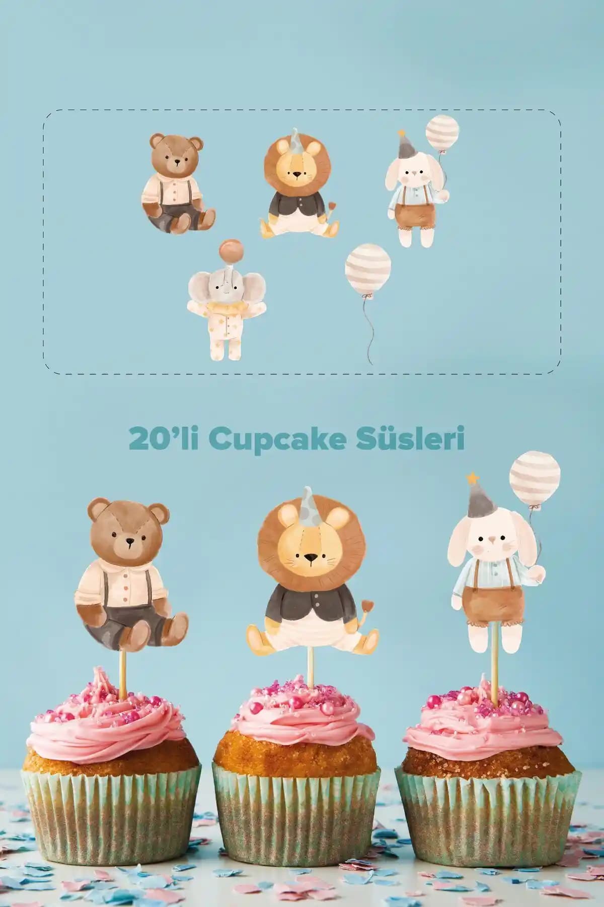 Eddadijital Unicorn Temalı Cupcake Pasta Süsü ile Renkli ve Pratik Dekorasyon Çözümü