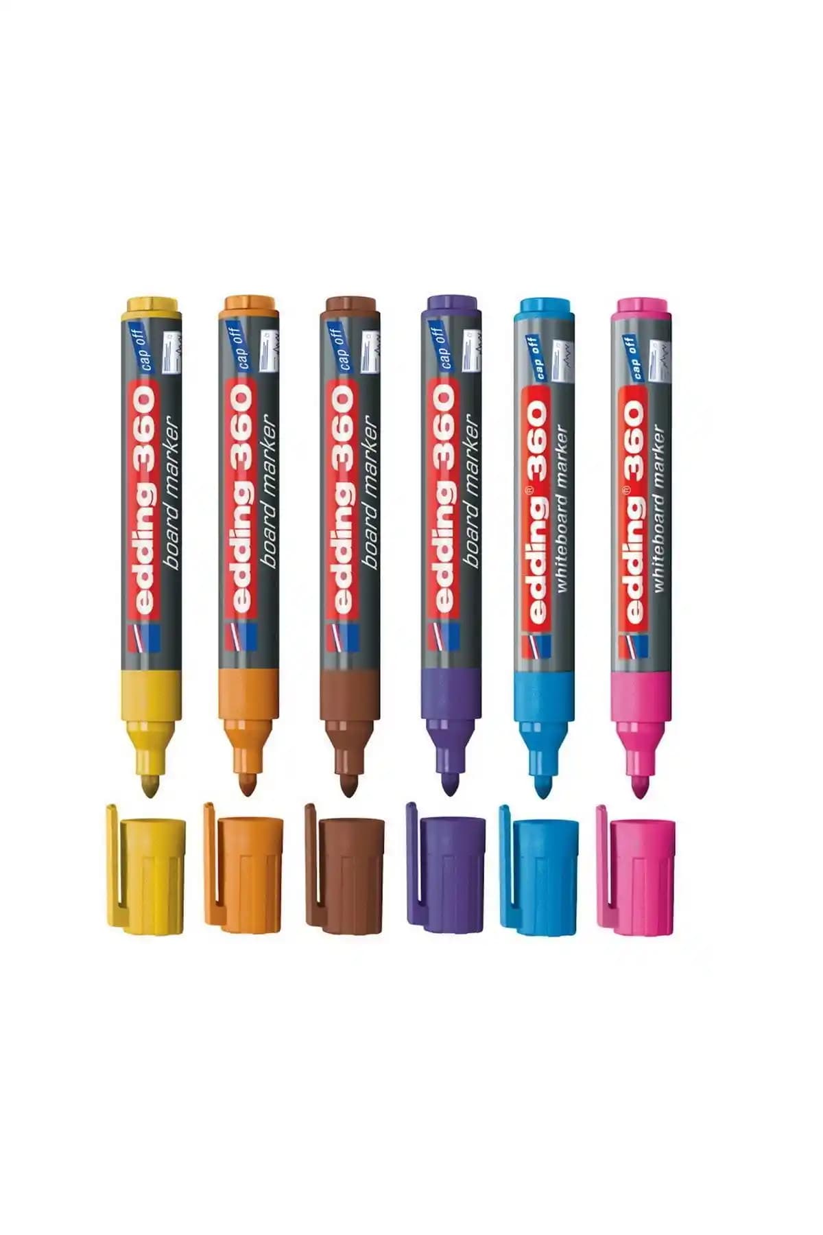 Edding 360 Beyaz Tahta Kalemi Seti 6 Renkli Yüksek Kalite ve Kullanım Kolaylığı