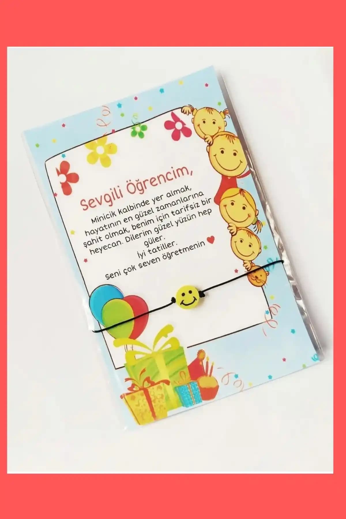 Emtory Home 10 Adet Sevgili Öğrencim Emoji Bileklik Seti Renkli ve Eğlenceli Hediye