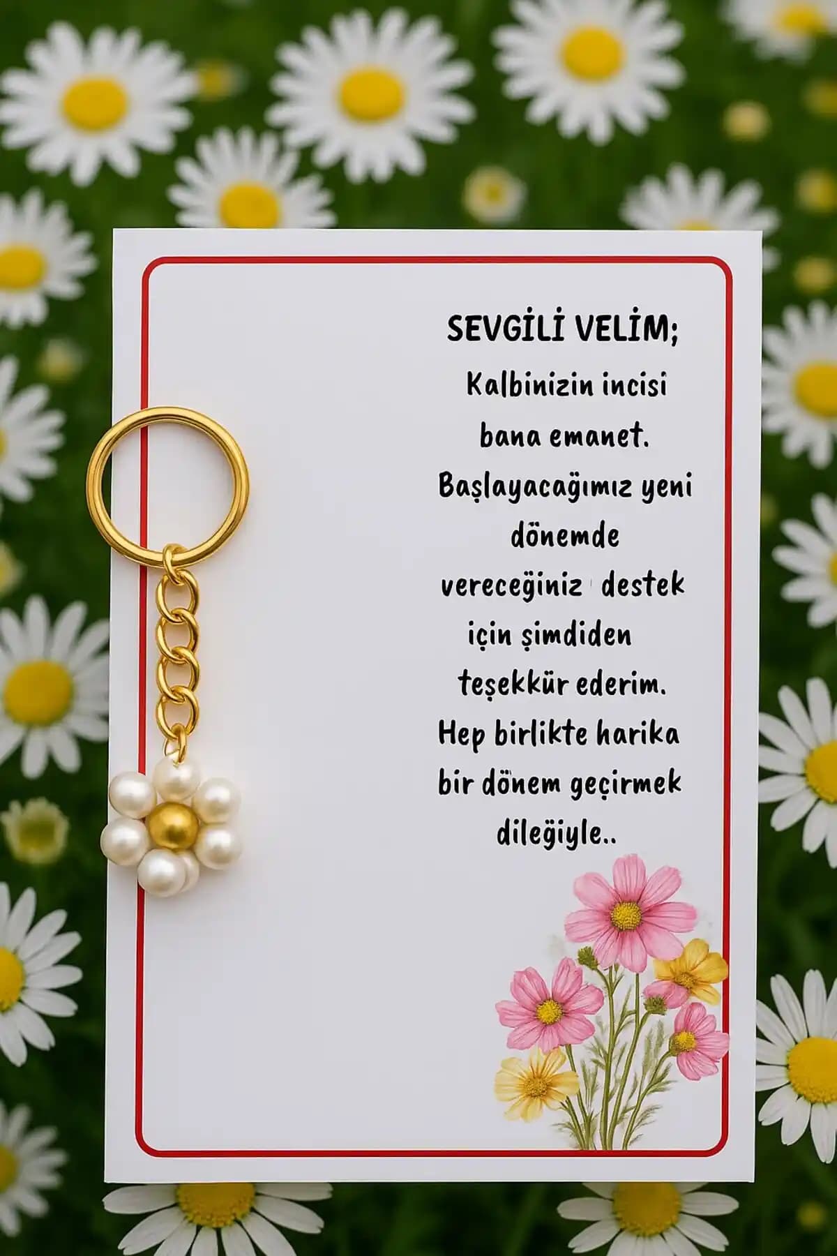 Emtory Home 10'lu Papatya Anahtarlık Seti Okul Açılışı ve Velilere Yönelik Hediye Seçenekleri