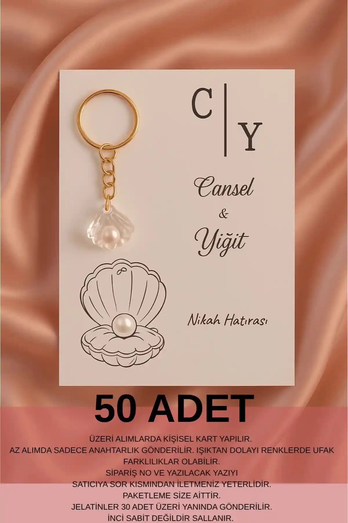 Emtory Home İstiridye İncili Anahtarlık: Şıklık ve Anlamı Bir Arada Sunan Tasarım