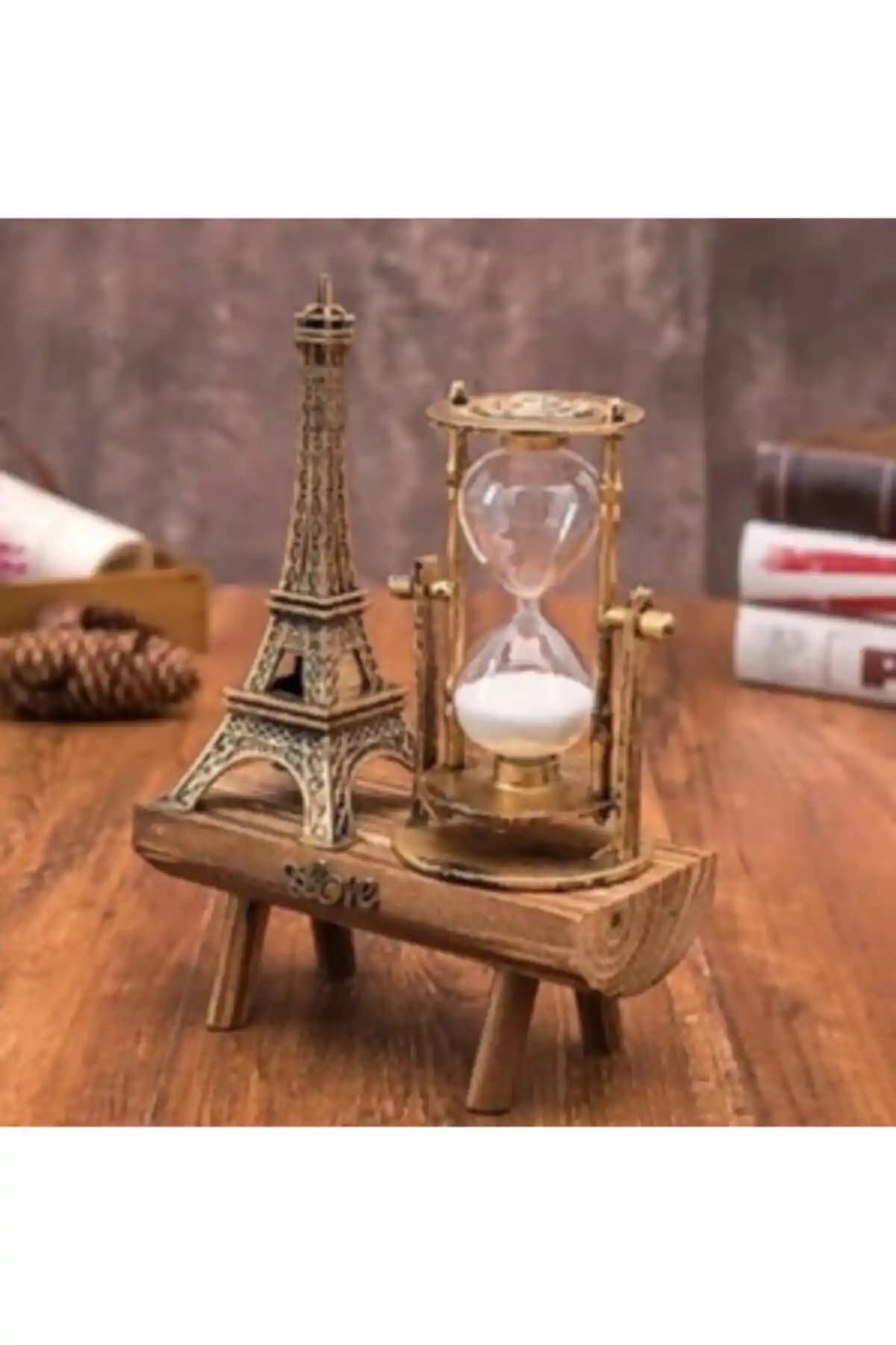 Ev ve Ofis Dekorasyonuna Uygun Eyfel Kulesi ve Kum Saati Aksesuarları