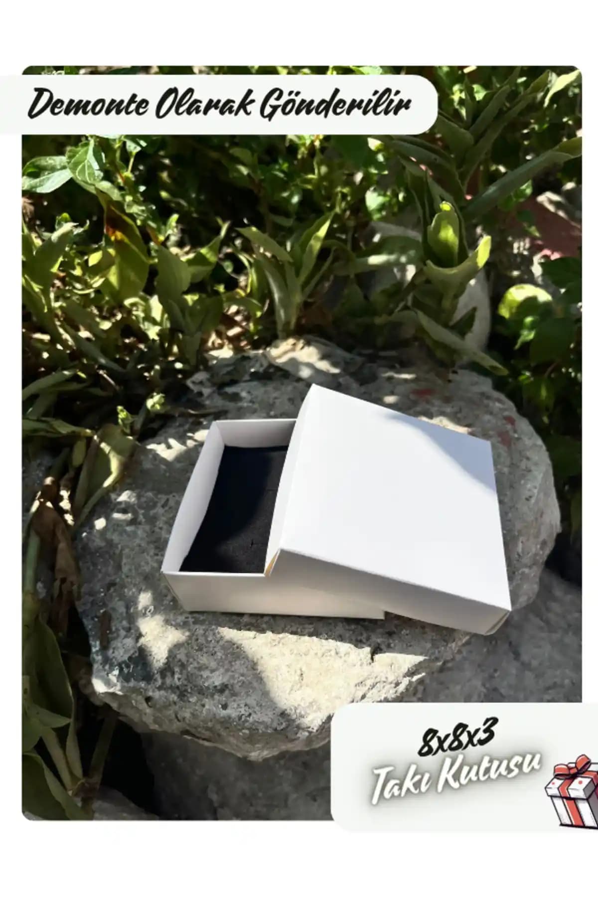 Fatih Kutu Beyaz Süngerli Takı Kutusu 8x8x3 Şık ve Pratik Saklama Çözümü