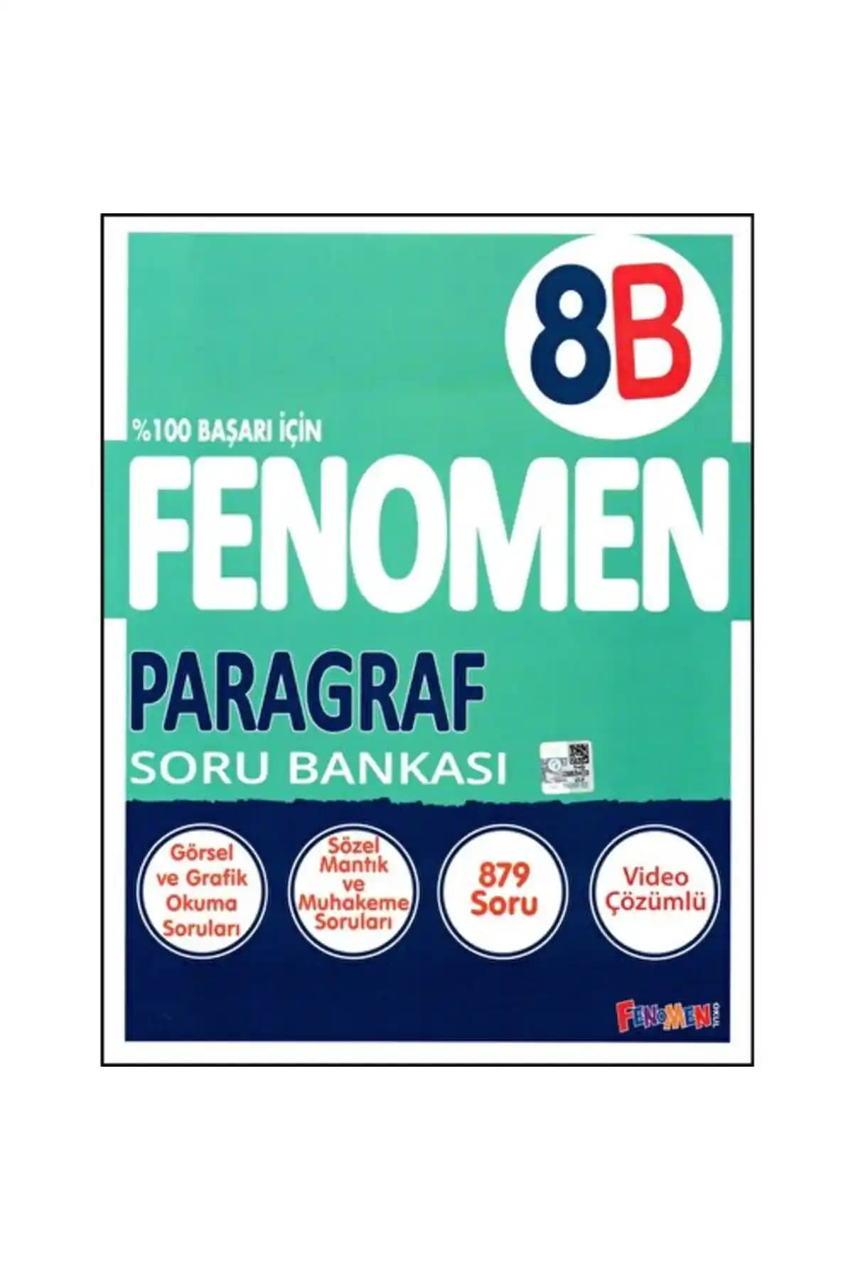 Fenomen Yayıncılık 8. Sınıf Paragraf Soru Bankası B Serisi Öğrenciler İçin Kapsamlı Kaynak
