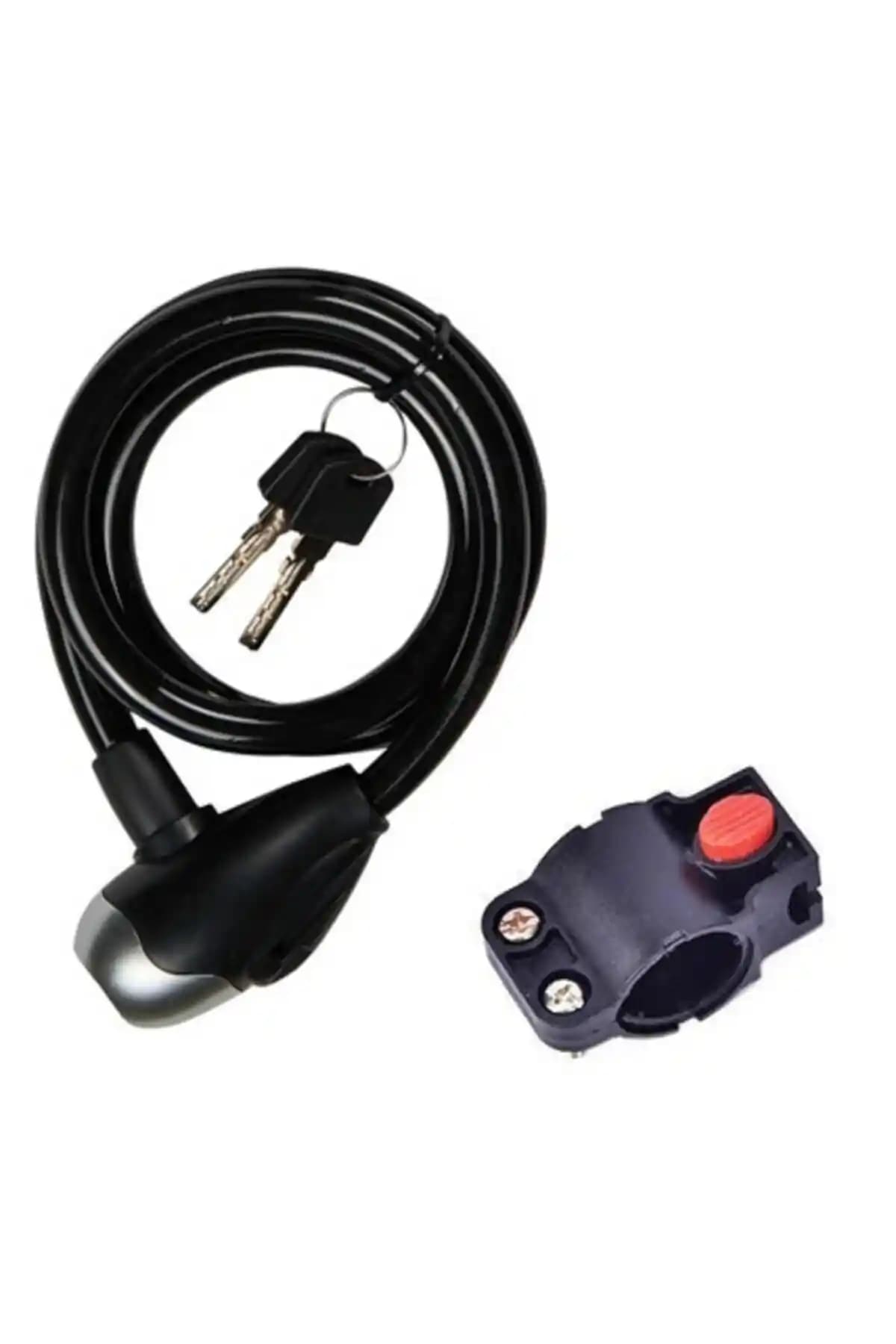 Genel Markalar 12x150 Spiral Dolamalı Yüksek Güvenlik Siyah Bisiklet Kilidi