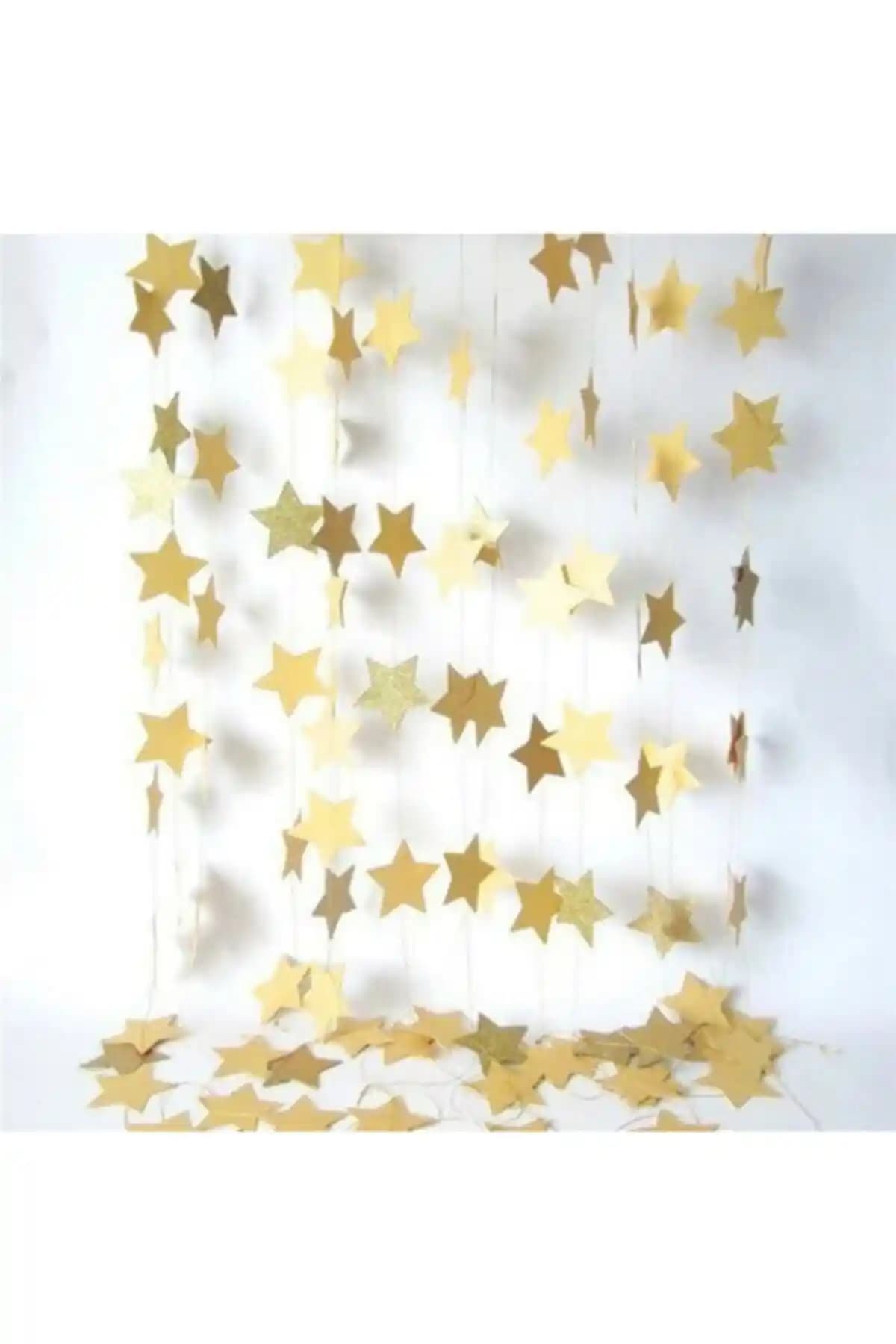 Genel Markalar Gold Yıldız Uzar Sarkıt Süs ile Dekorasyonunuzu Zenginleştirin