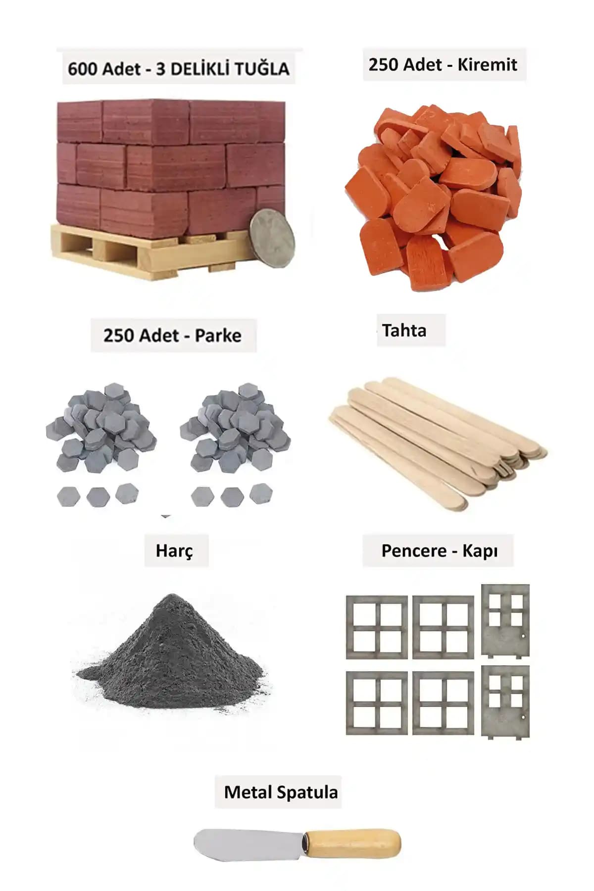 Genel Markalar Minyatür İnşaat Seti ile Yaratıcı Mini Projeler İçin Uygun Malzemeler