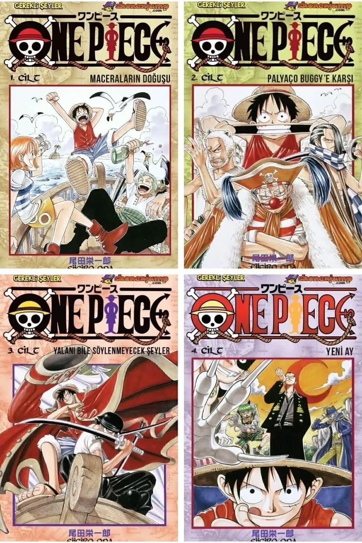 Gerekli Şeyler Yayıncılık tarafından Türkçe olarak sunulan One Piece 1-4. Ciltler Manga Seti