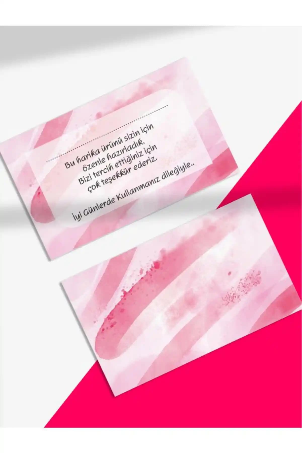 Grdall 50 Adet Çift Yönlü Teşekkür Kartı İşletmeler İçin Dayanıklı ve Estetik Çözüm