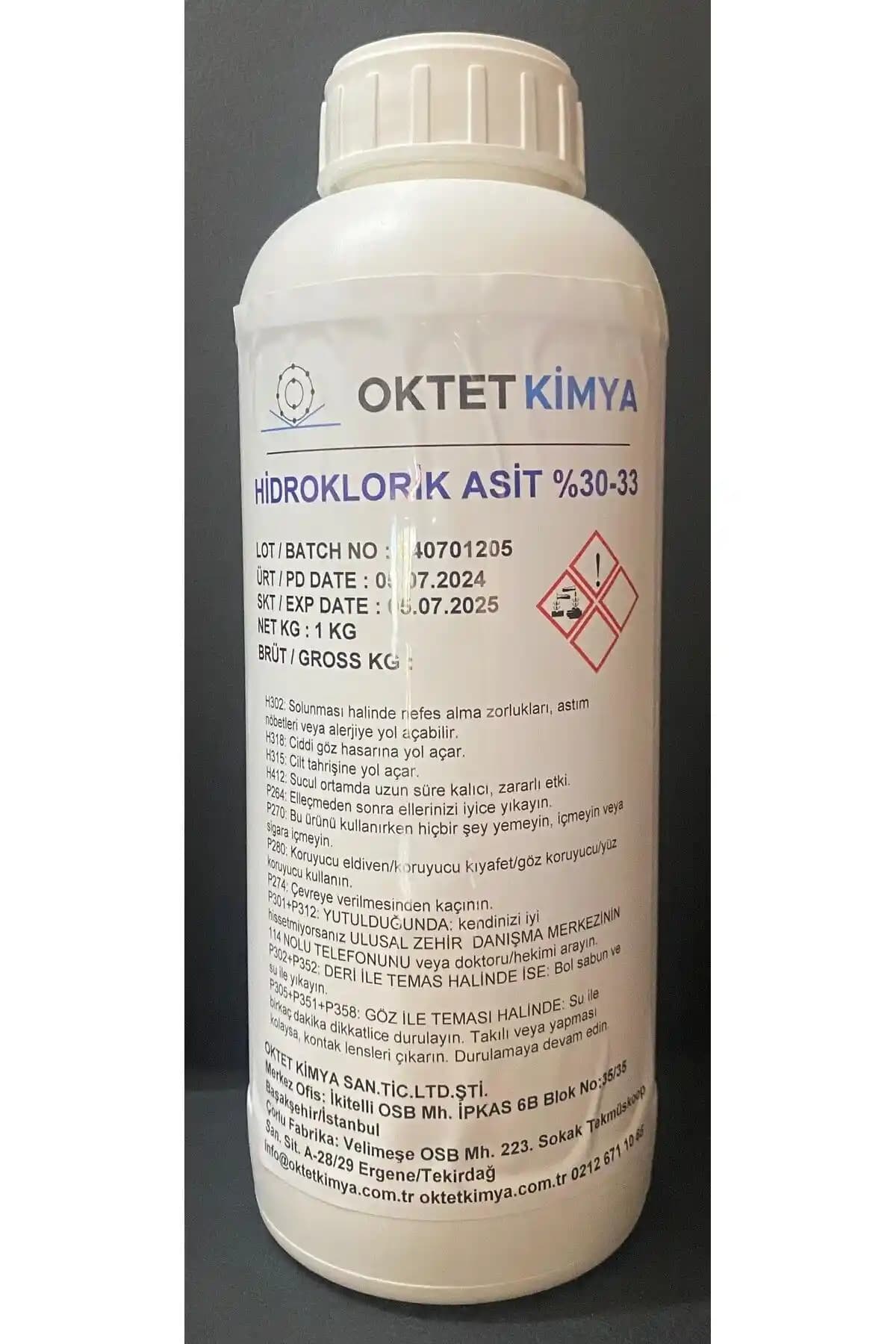 Green Hidroklorik Asit %30-33: Güçlü Temizlik ve Pas Giderici Çözüm