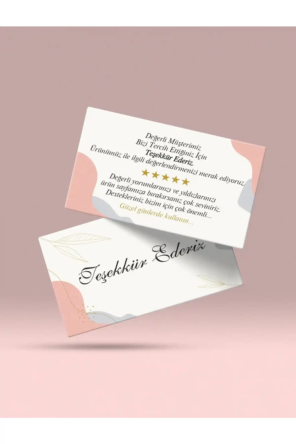Hafsa Ticaret Teşekkür Kartı: Estetik ve Dayanıklı Toplu Kutlama ve Teşekkür Kartları