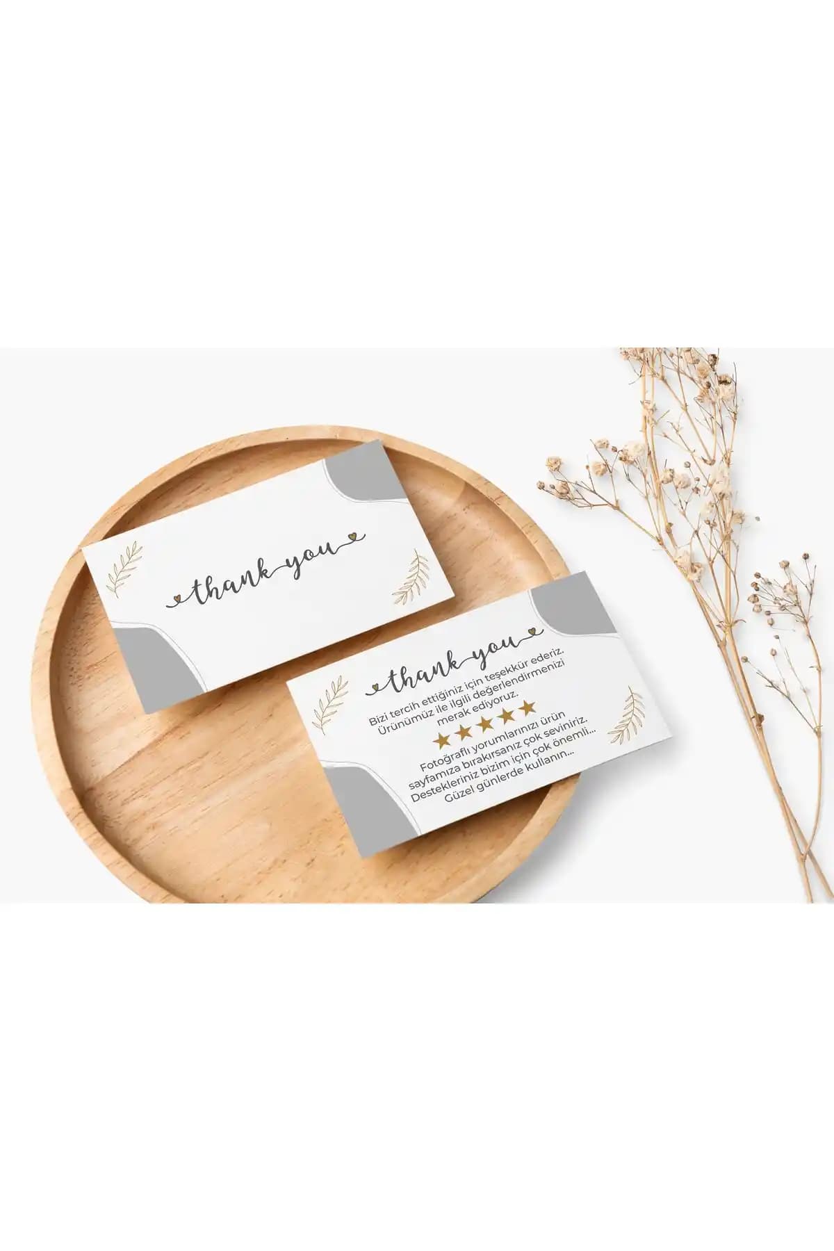 Hafsa Ticaret Thankyou Kartı Gray: Kaliteli ve Şık Kurumsal Teşekkür Kartı
