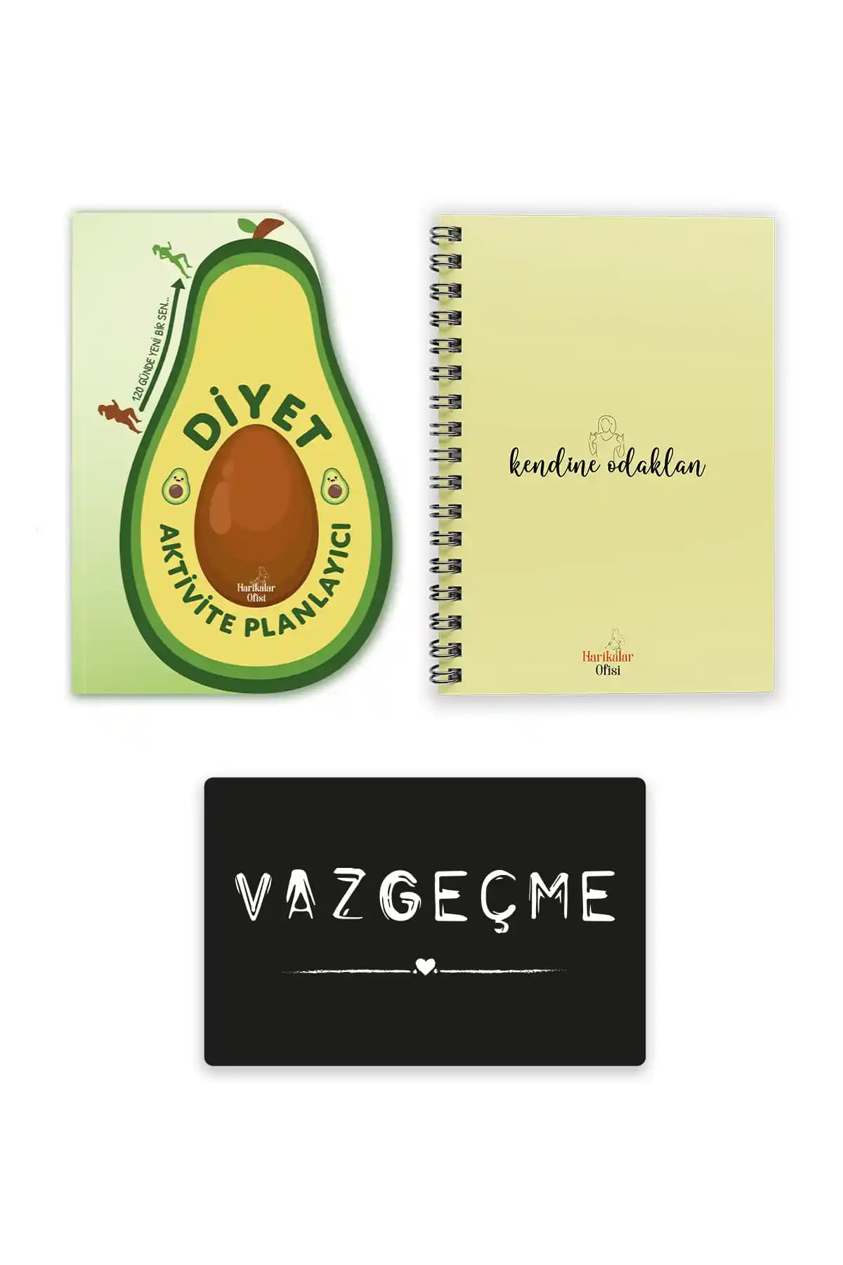 Harikalar Ofisi 120 Günde Yeni Bir Sen Diyet Defteri ve Kendine Odaklan Defter Seti
