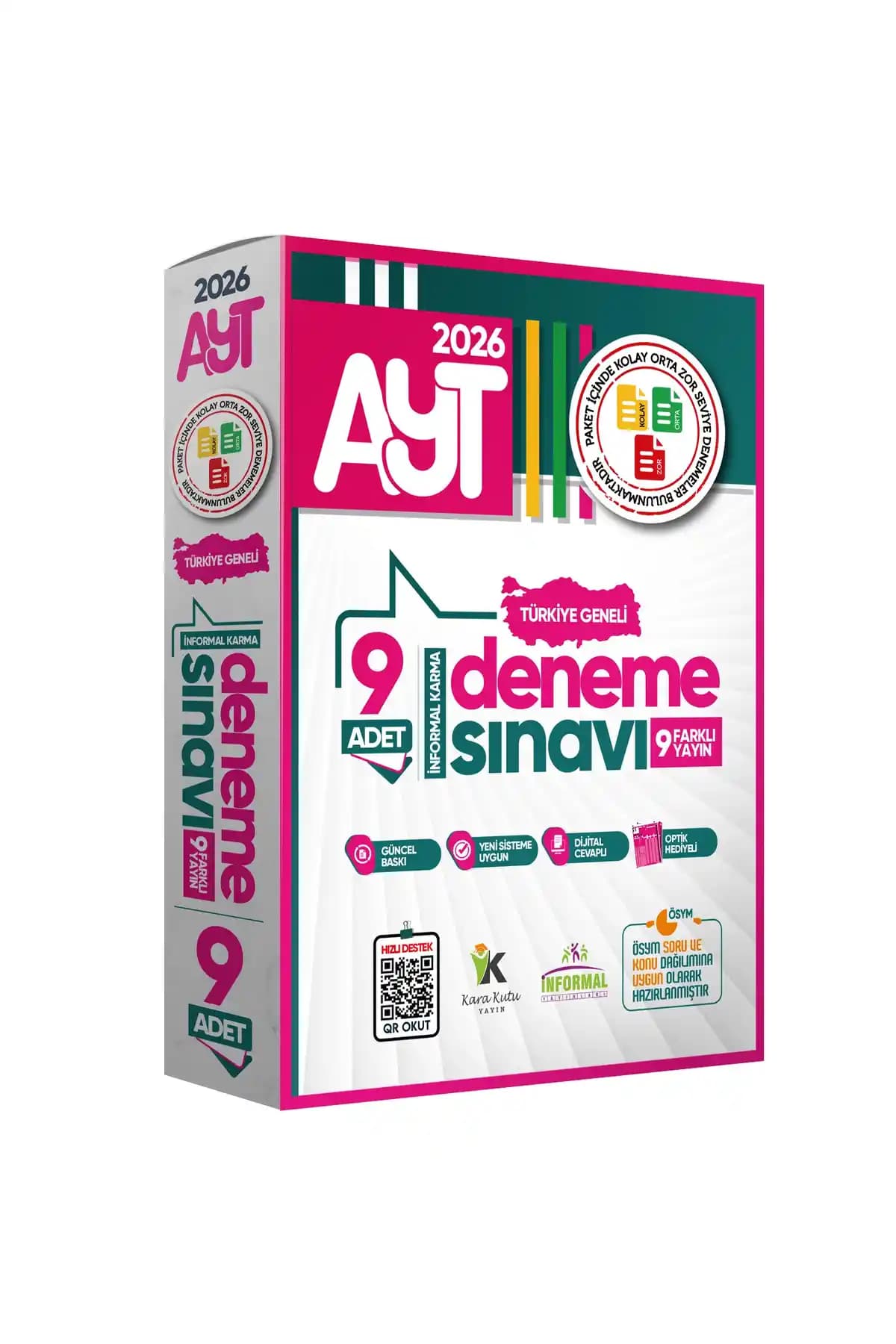İnformal Yayınları 2026 AYT Türkiye Geneli Kurumsal 9'lu Deneme Sınavı Paketi İncelemesi ve Detaylar