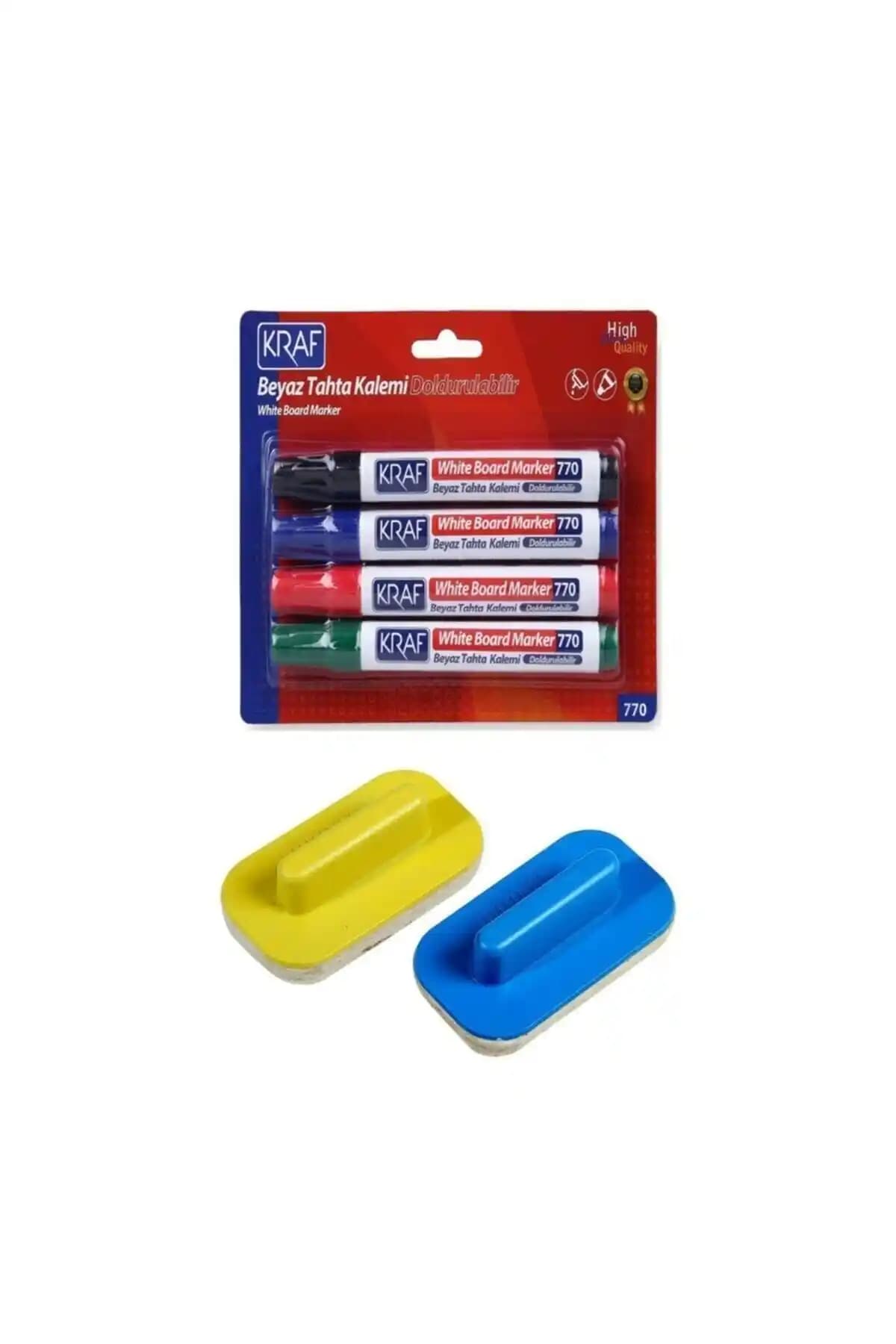 KRAF Beyaz Tahta Kalemi Doldurulabilir 770-4: Ekonomik ve Kullanışlı Yazma Çözümü