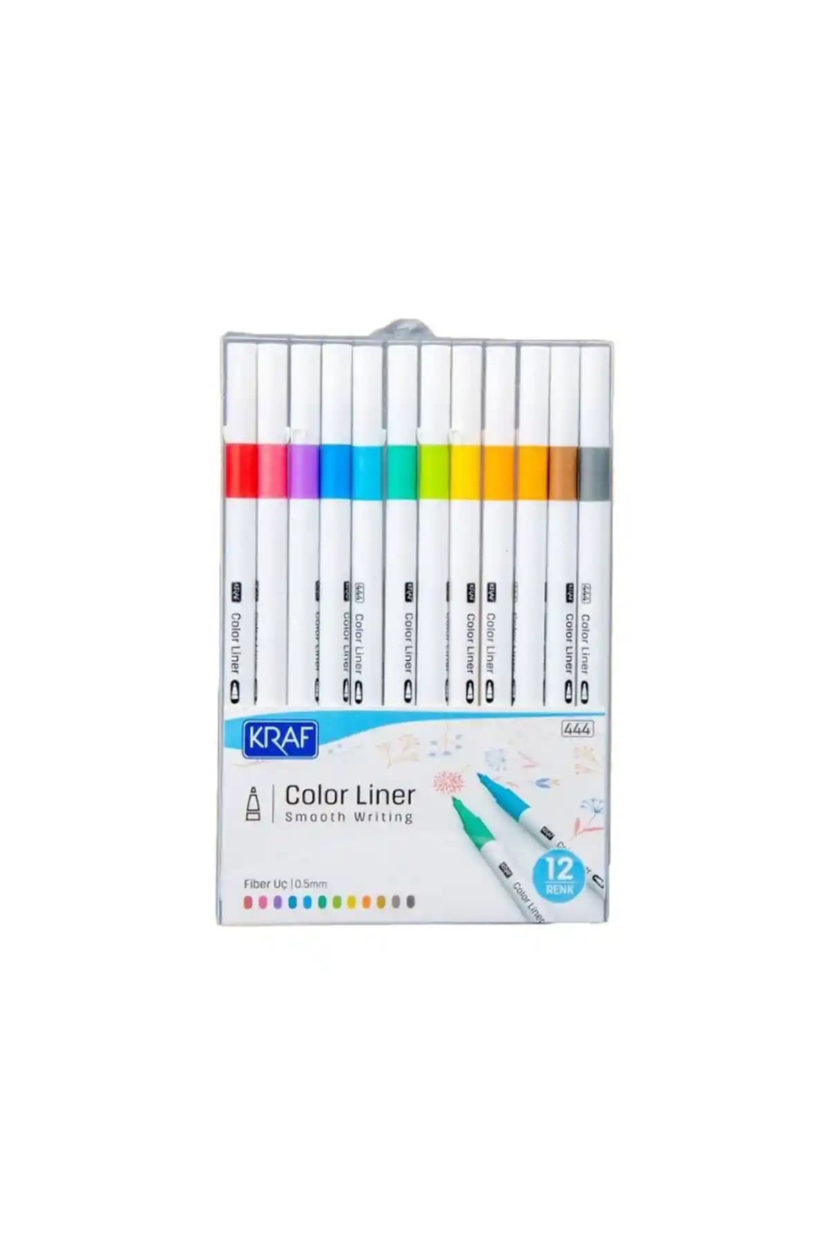 Kraf Color Liner Keçe Uçlu Kalem Seti 0.5mm Çok Renkli ve Yüksek Kalite Sanat Malzemesi