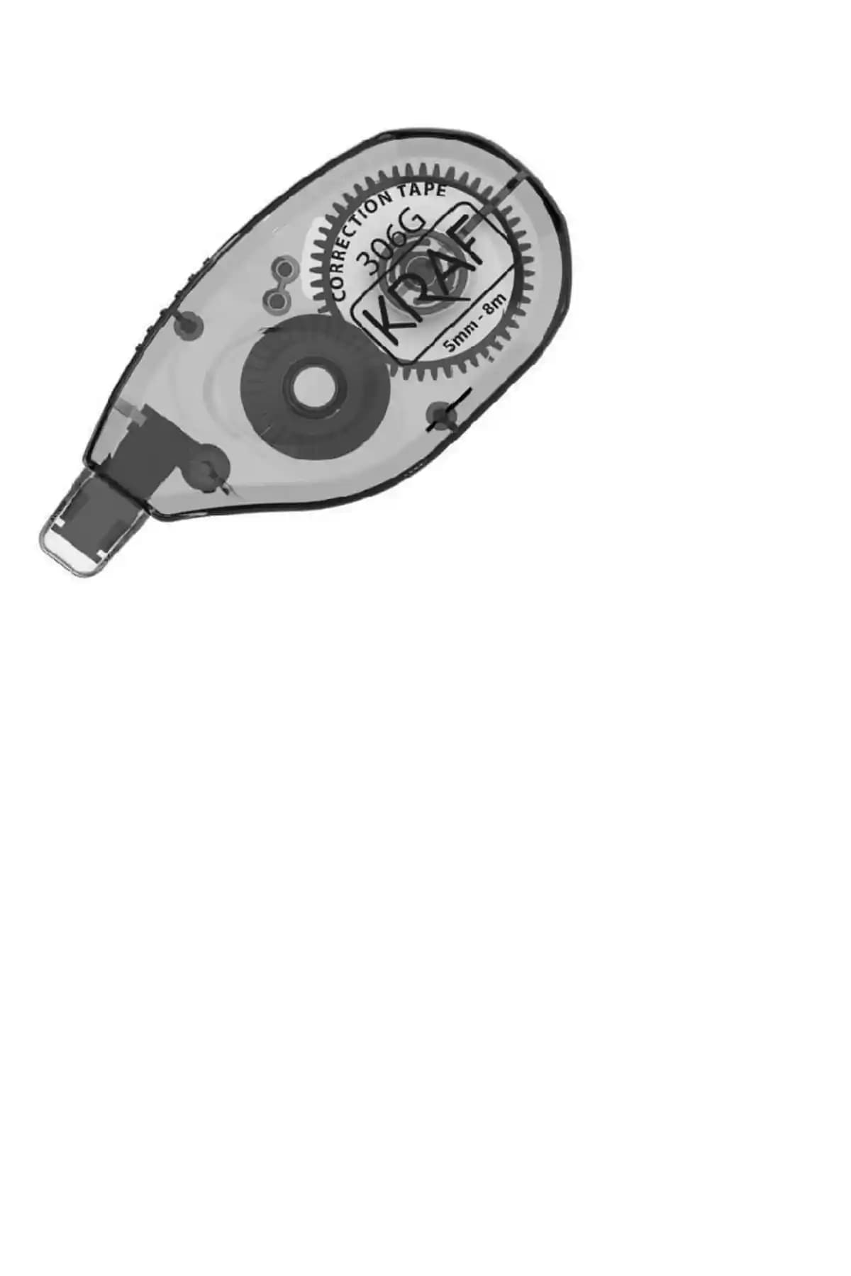 KRAF Şerit Silici 5 mm genişlik ve 8 metre uzunlukta dayanıklı ofis ve ev kullanımına uygun
