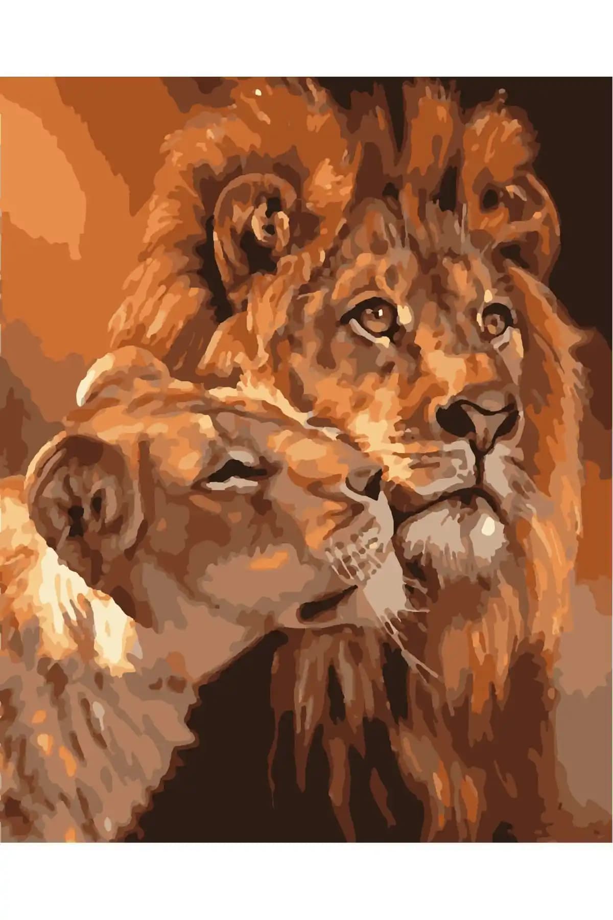 Lamba Cini Sayılarla Boyama Kasnaklı Tablo Seti: Yaratıcı ve Eğlenceli Sanat Deneyimi