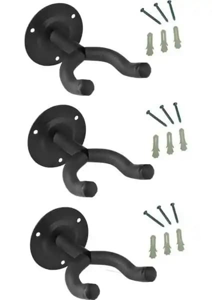 Lastvoice Gds-333 Üçlü Gitar Duvar Askı Standı Güvenli ve Şık Tasarım