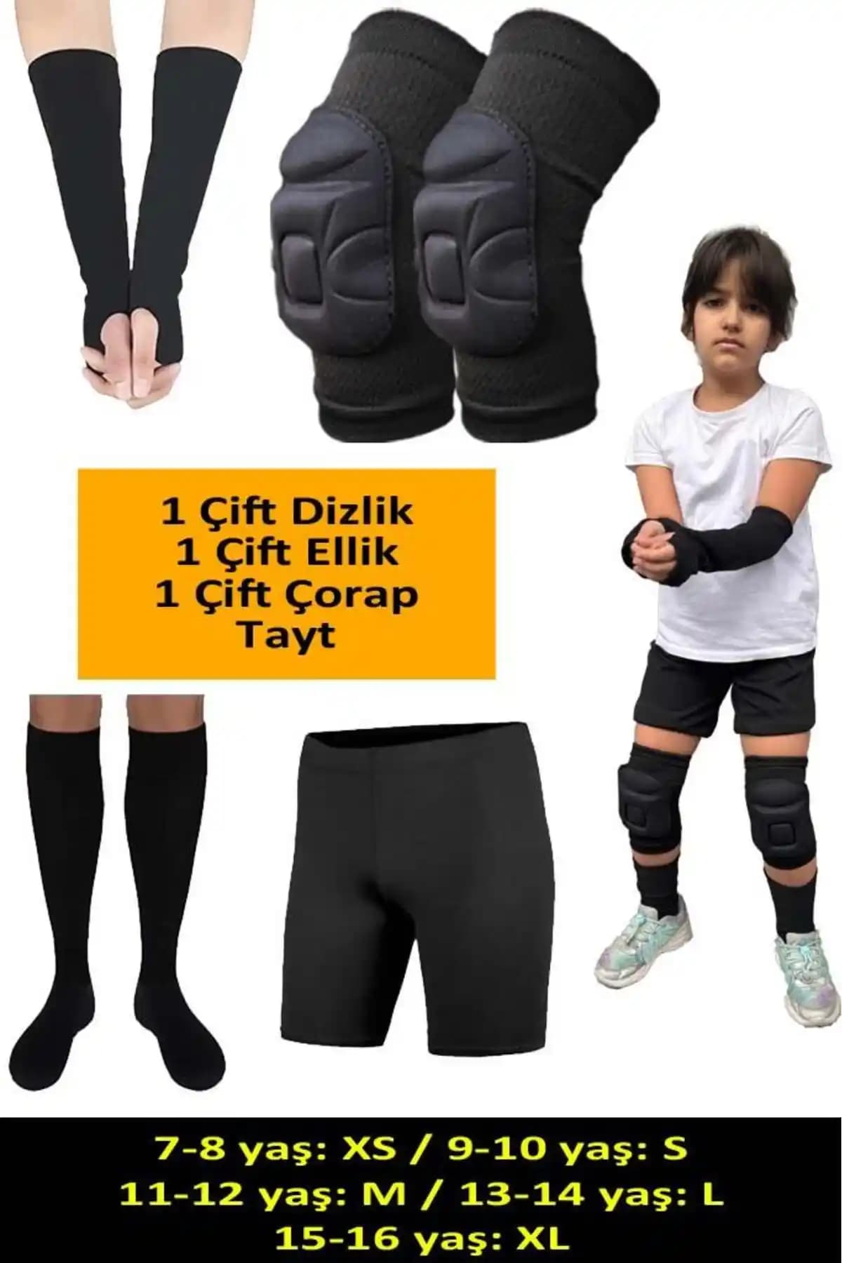 Liggo Çocuk Voleybol Dizliği ve Ekipman Seti Güvenli ve Konforlu Spor Koruyucu Ürünleri