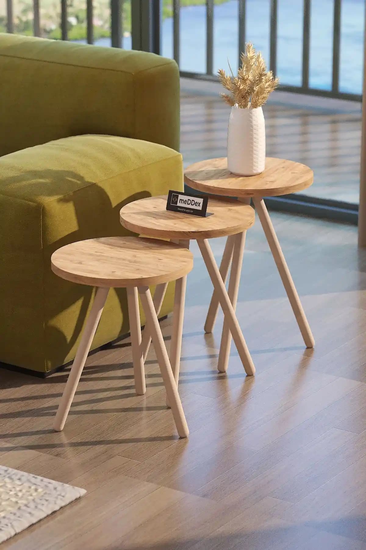 Linosa Üçlü Zigon Sehpa Modern Tasarım ve Dayanıklılık Özellikleriyle