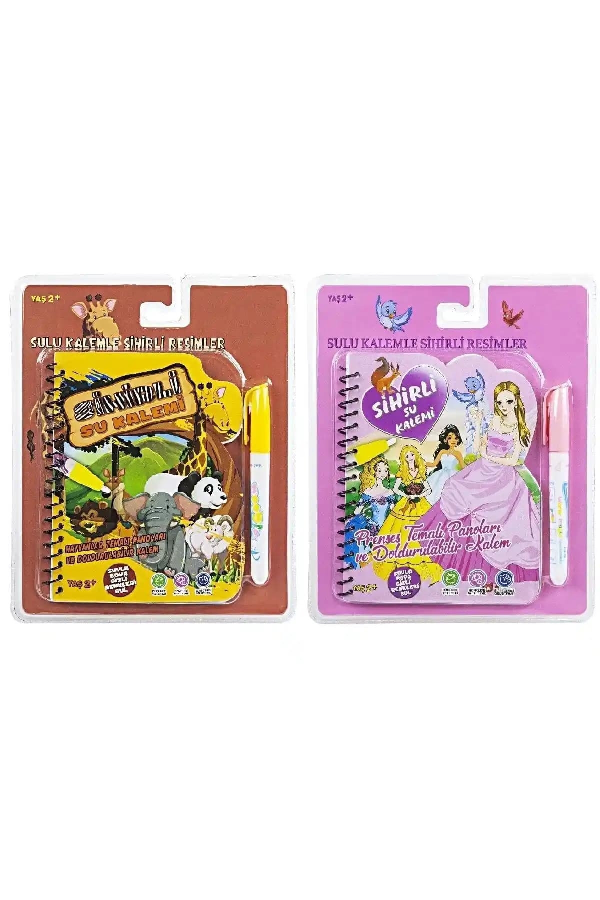 Magic Water 2'li Set: Çocuklar İçin Güvenli ve Eğlenceli Su ile Boyama Deneyimi