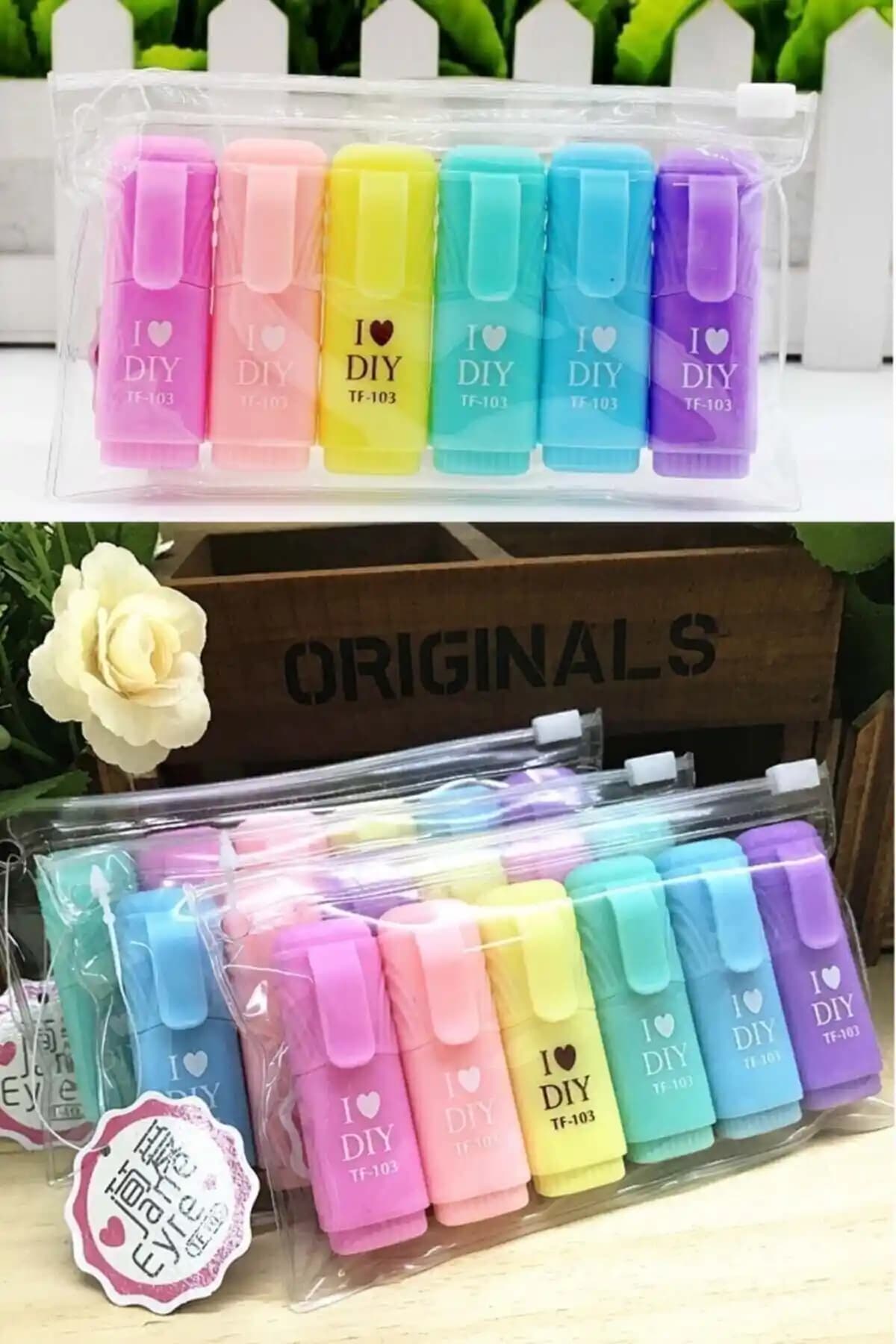 Mini Fosforlu Kalem Seti Pastel Renklerle Öğrenciler ve Hobi Severler İçin Pratik ve Şık