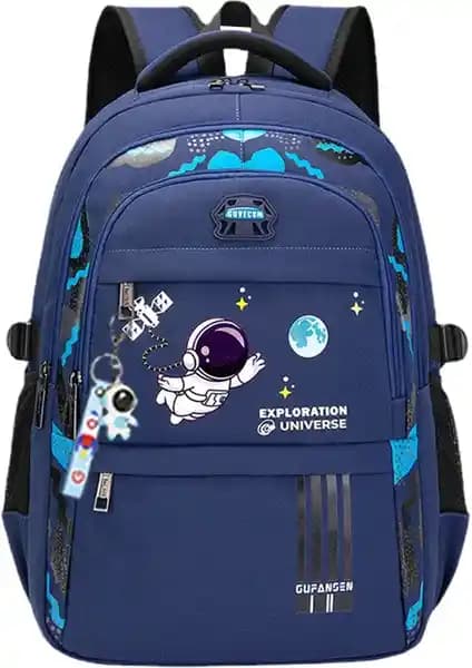 NASA astronot figürlü su geçirmez erkek okul sırt çantası gençler ve çocuklar için ideal