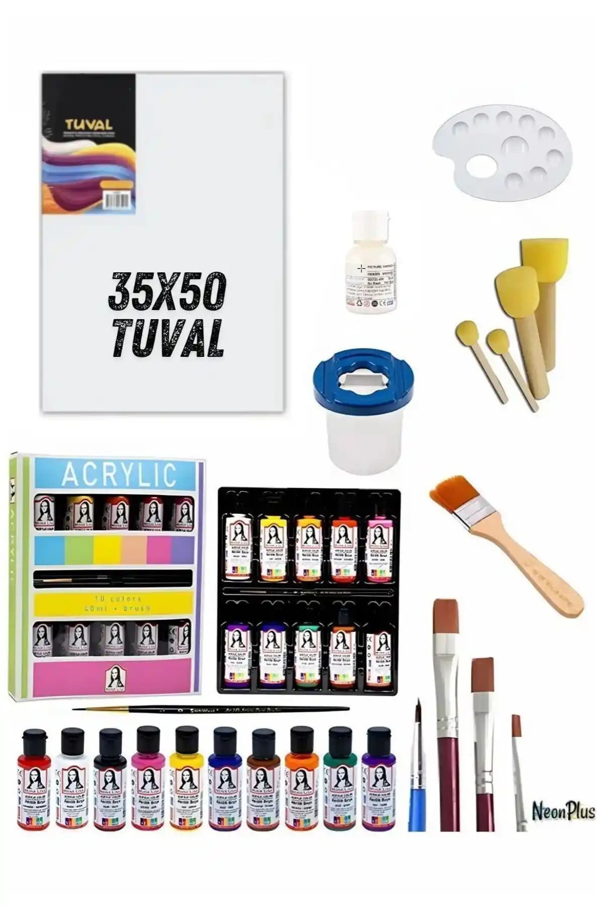 NEON PLUS Lüks Akrilik Boya Başlangıç Seti ile Yaratıcı Sanat Deneyimleri