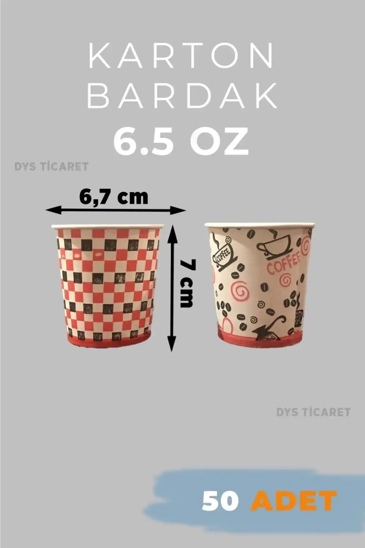 Niceplast 6.5 oz Karton Bardaklar Pratik ve Dayanıklı Kullanım İçin Uygun