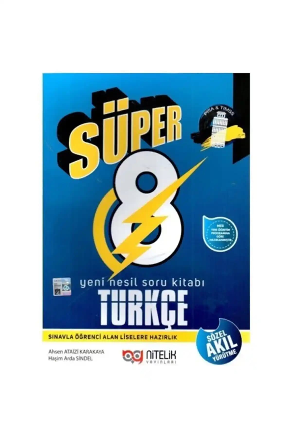 Nitelik Yayınları Süper Serisi 8. Sınıf Türkçe Soru Kitabı Güncel Müfredatla Uyumlu
