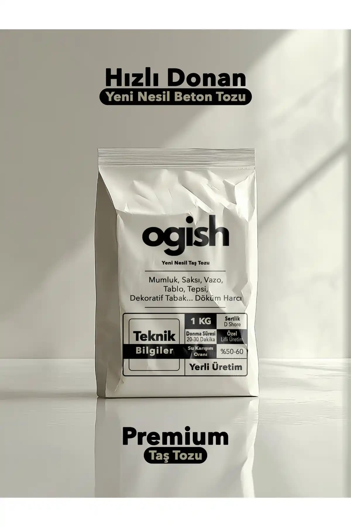 Ogish Premium Taş Tozu: Hızlı Donma Özelliği ile Profesyonel Döküm Malzemesi