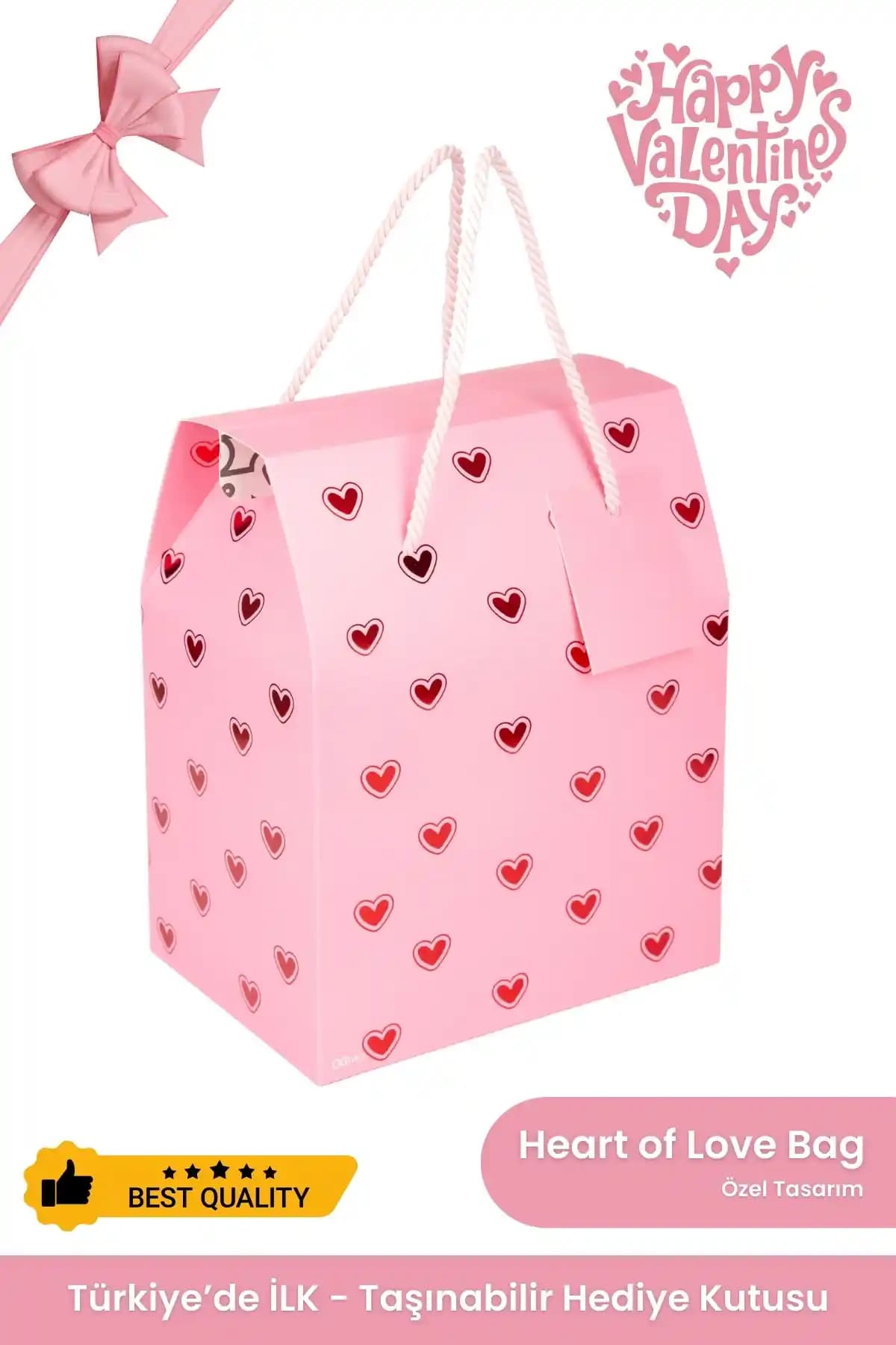 OGTWO Sevgililer Günü Hediye Kutusu ve Çantası Zarif ve Çok Fonksiyonlu Tasarım