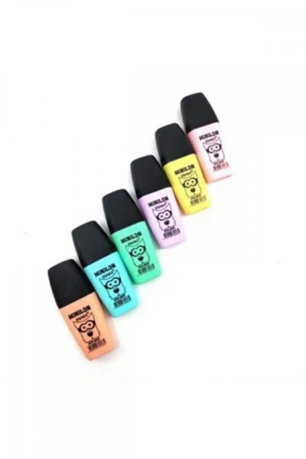 Osaka Mini Fosforlu Pastel Kalem Seti 6 Renkli Taşınabilir ve Kullanışlı