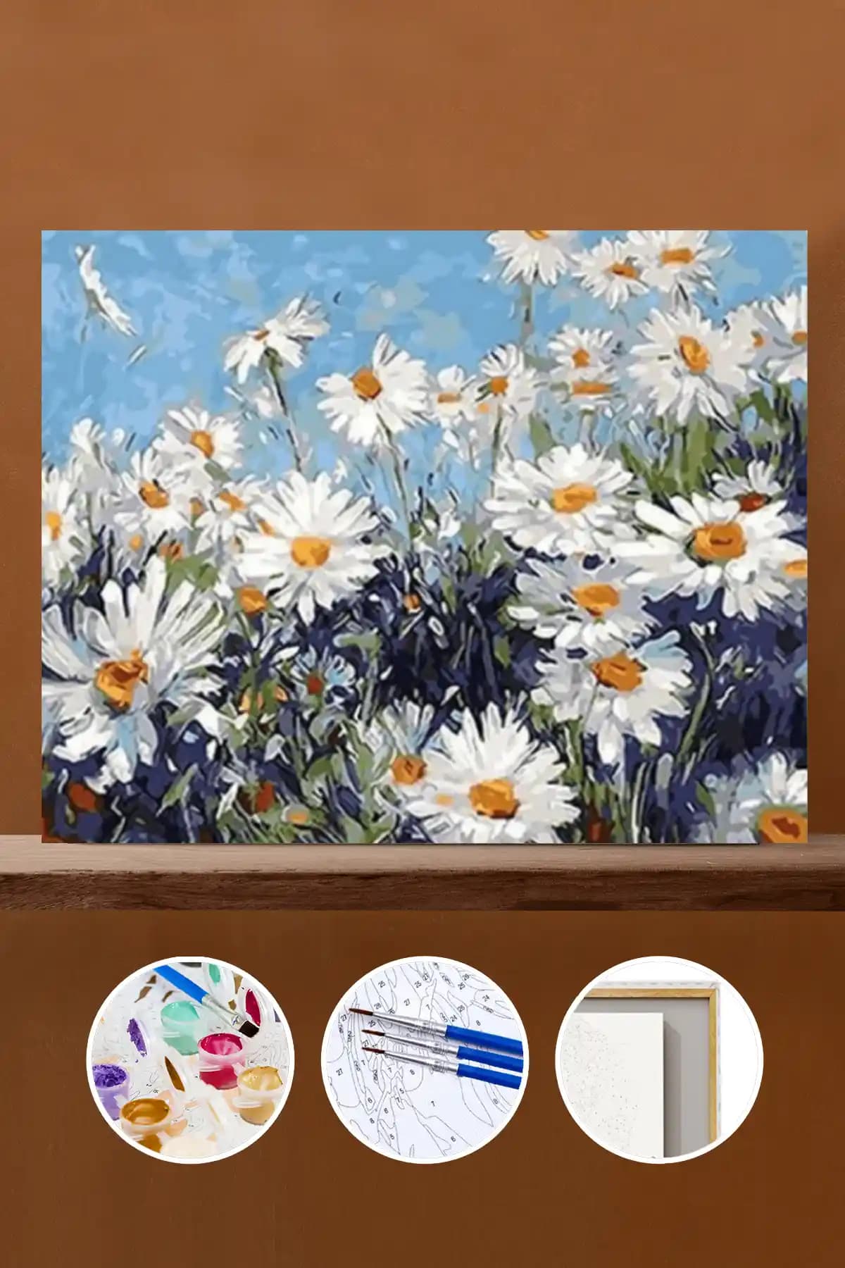 Pastelya Papatya Tarlası Sayılarla Boyama Seti ile Yaratıcılığı Keşfedin