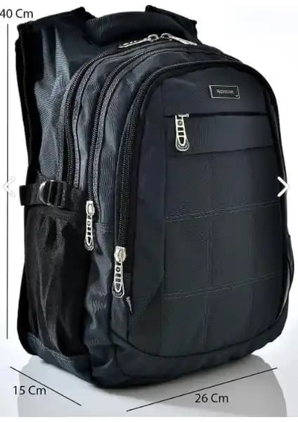 Relaxion 2227 Lacivert Su Geçirmez Astarlı Kumaş Sırt Çantası Günlük ve Okul Kullanımı İçin