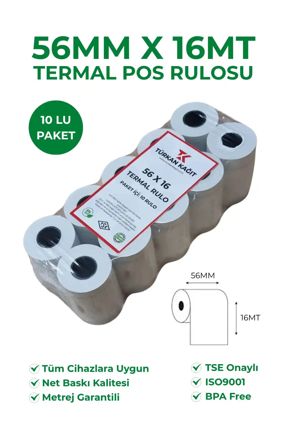 RULORULO 56x16 Termal Rulo: Yüksek Performanslı ve Güvenilir İşletme Çözümü