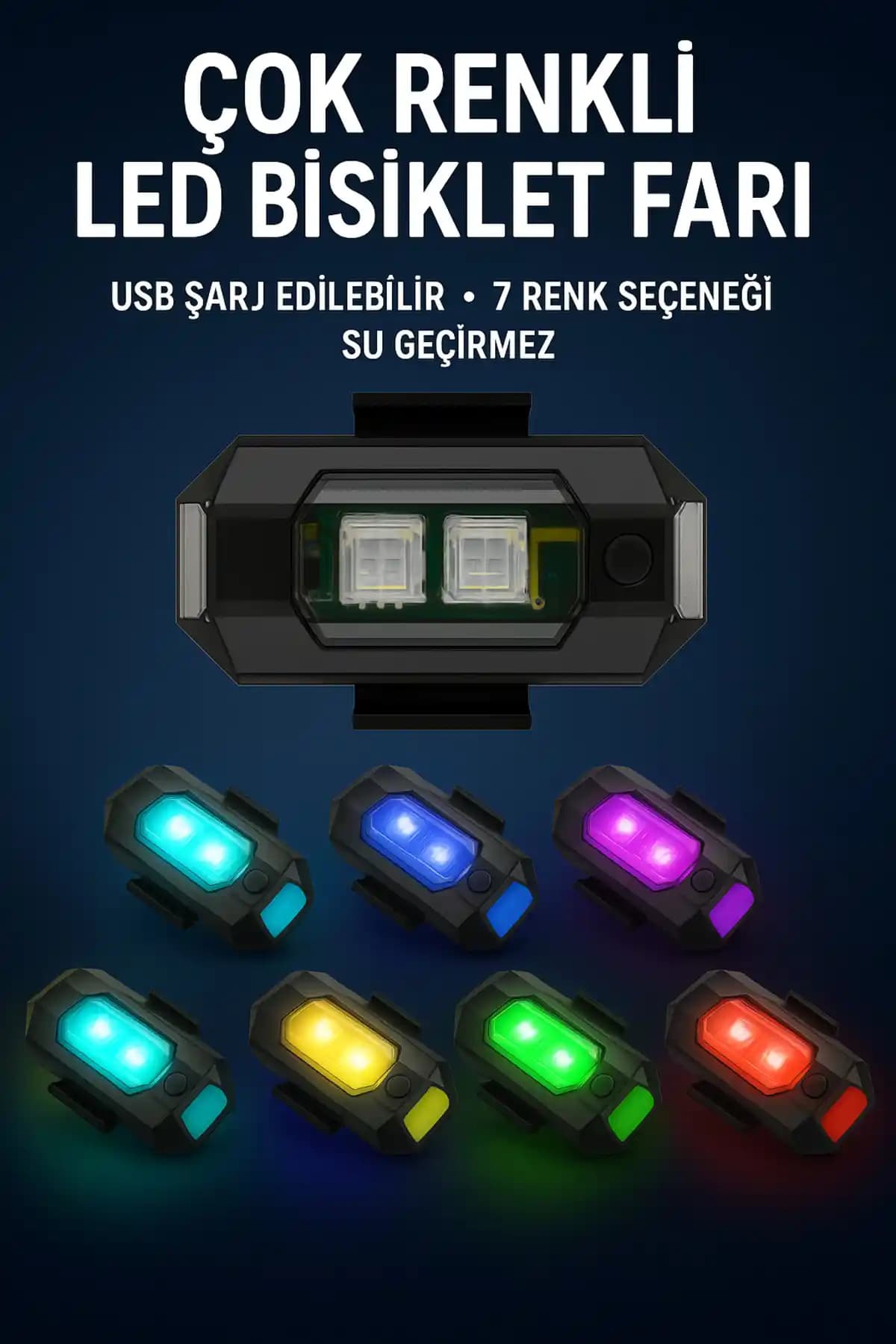 SENDEM Motor Drone Uçak Kanadı Led Güçlü, Çok Renkli ve Şarjlı Aydınlatma Cihazı