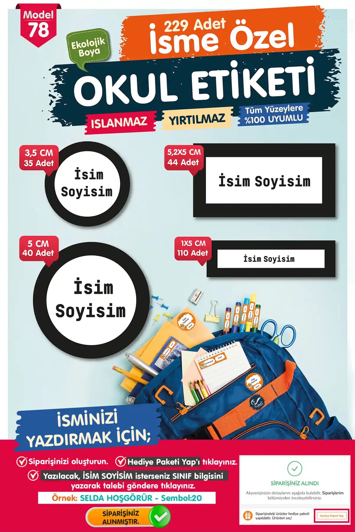 T Tuğset Etiket Seti: Okul ve Kişisel Eşyalar İçin Pratik Çözüm ve Kullanım Avantajları