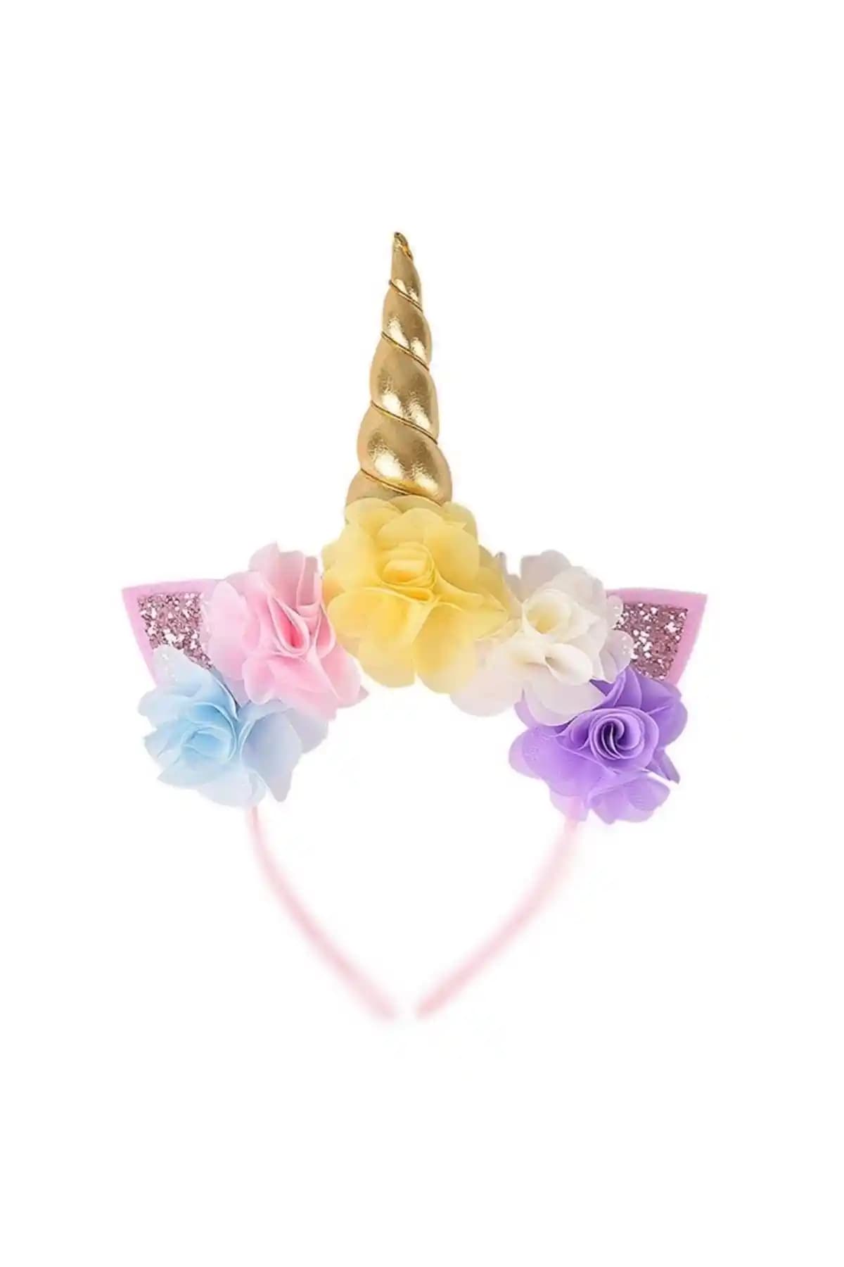 Unicorn Parti Tacı Çocuk Doğum Günleri İçin Renkli ve Sevimli Aksesuar