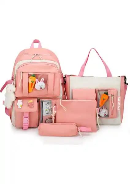 Yongtai Sell Global 4 Parça Pembe Sırt Çantası Seti İşlevsel ve Estetik Tasarımıyla Öne Çıkıyor