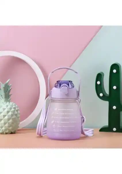 Yongtai Semgears 1.3L Mor Plastik Su Şişesi Günlük ve Seyahat Kullanımı İçin Uygun