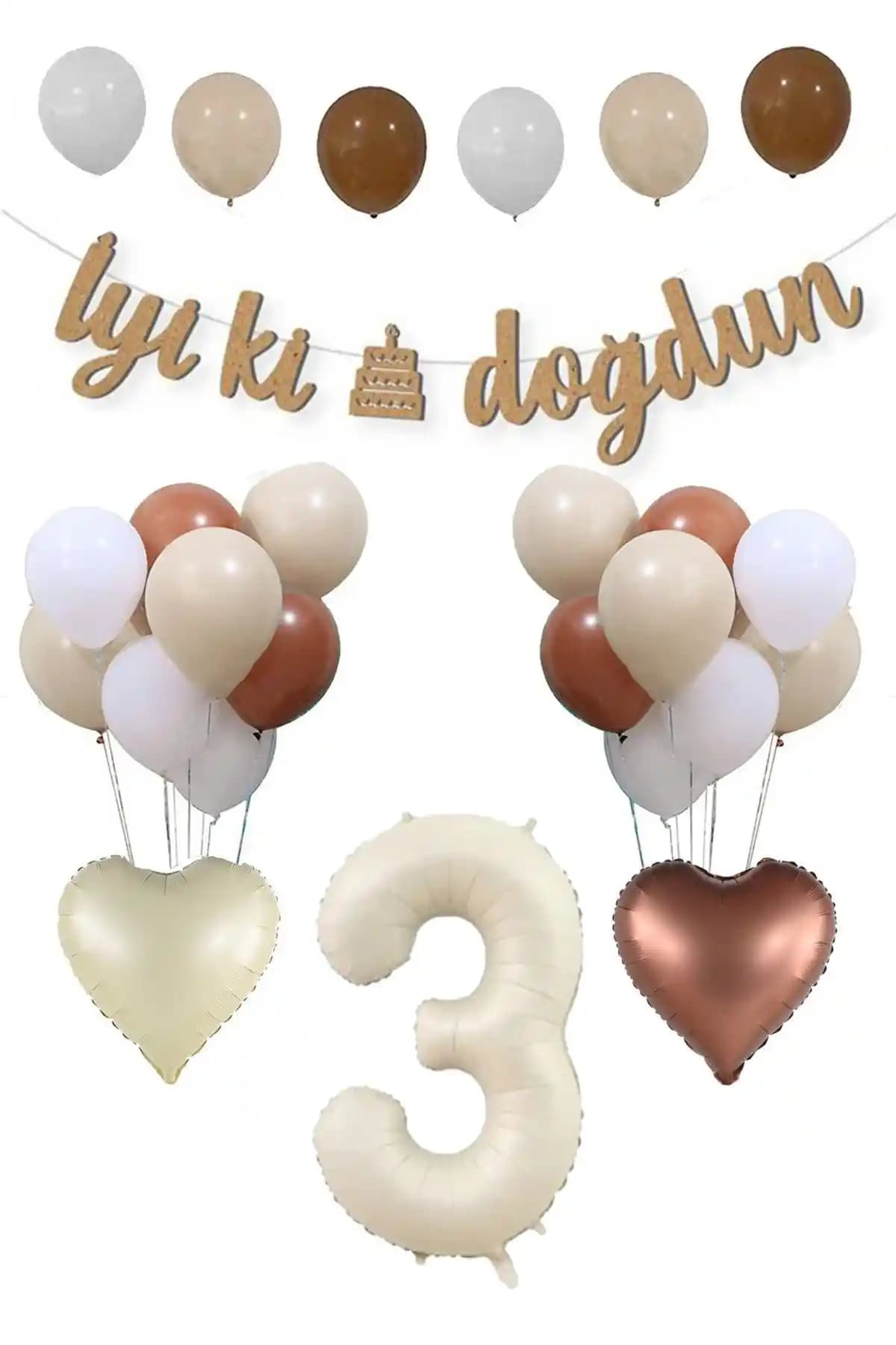 3 Yaş Doğum Günü İçin Renkli Retro Balon Seti Dekorasyon Önerileri ve İpuçları