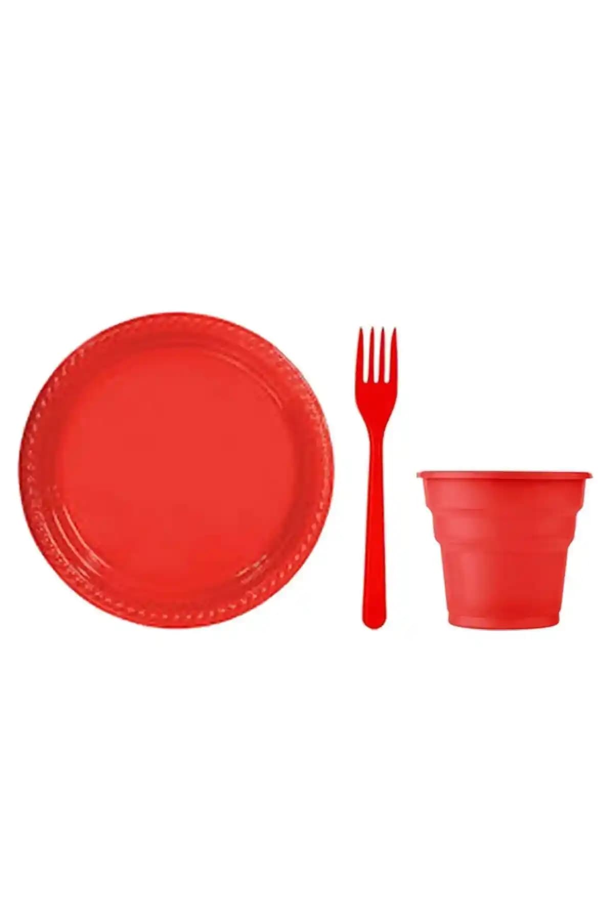 Bkmc Plastik Tabak Bardak Çatal Seti 25'li Doğum Günü ve Partiler İçin Pratik ve Şık Malzeme