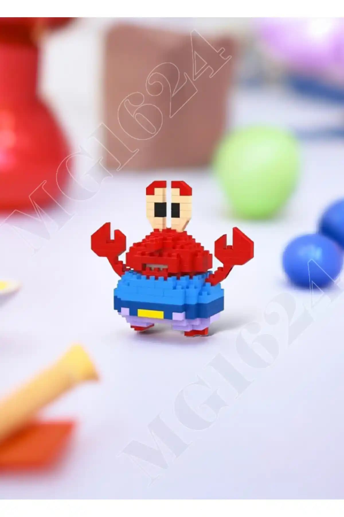 Bricks Sünger Bob Bay Yengeç 3D Yapboz Puzzle ile Eğlence ve Öğrenmeyi Bir Arada Yaşayın