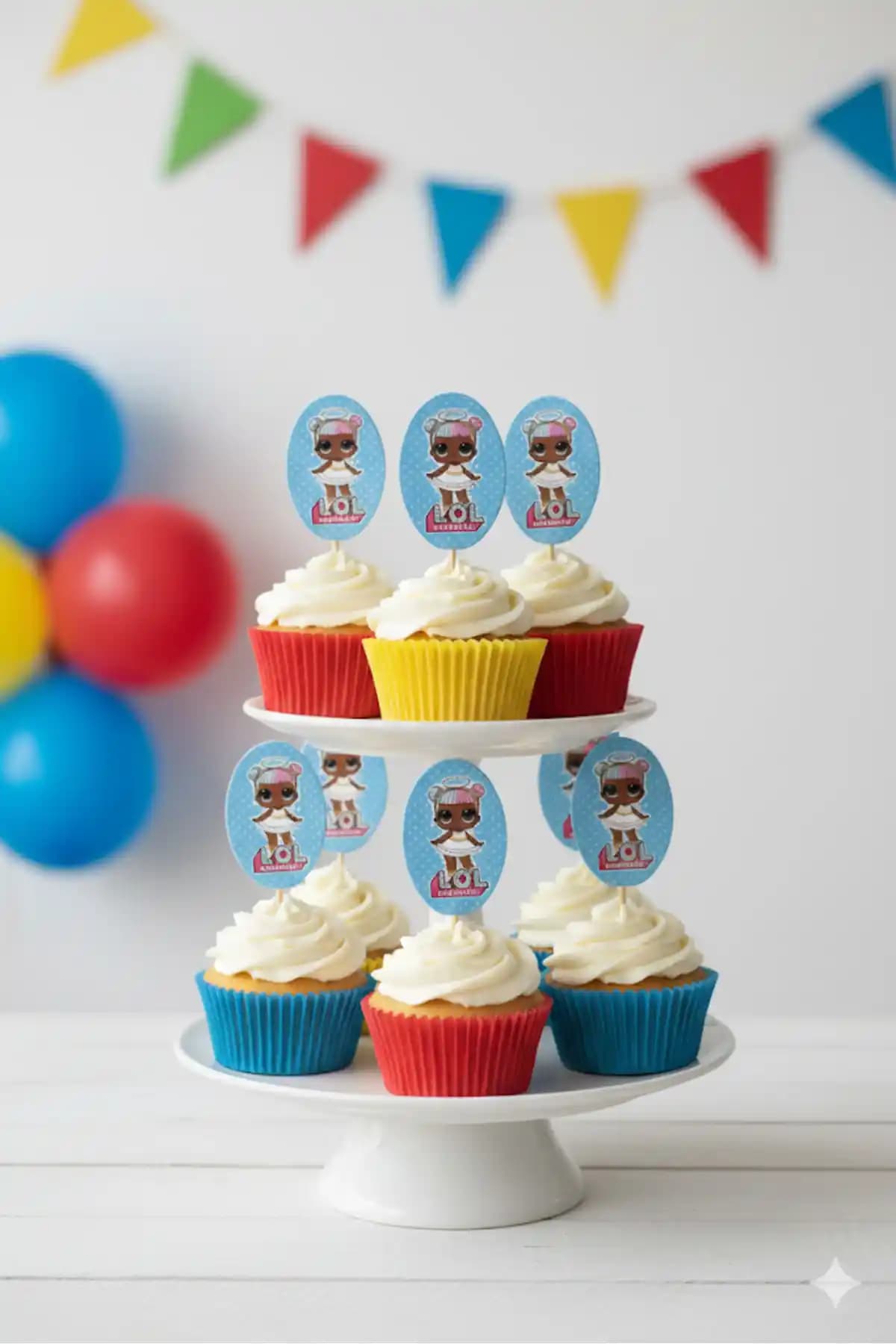 Deniz Party Store Mavi Lol Bebek Temalı Puanlı Kürdanlar Çocuk Partileri İçin Uygun