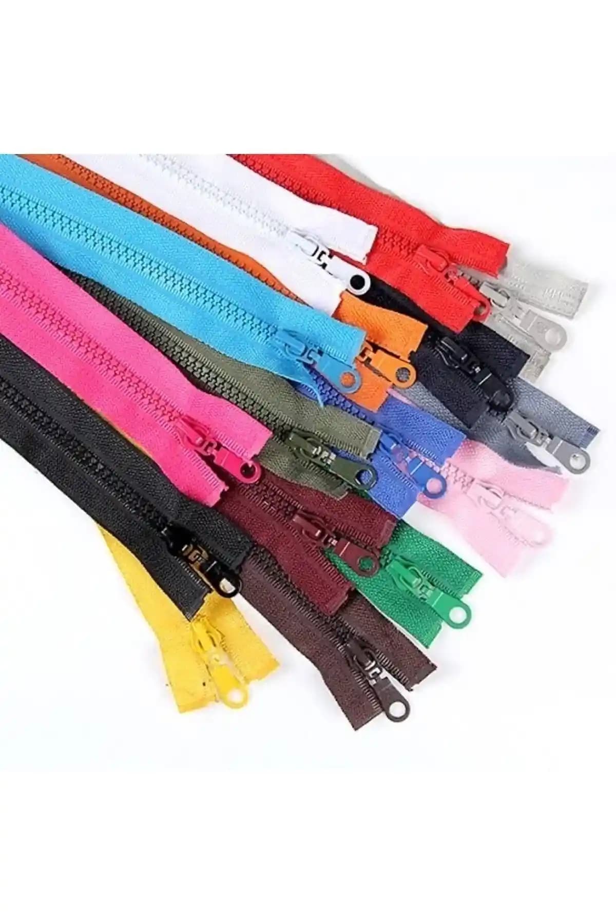 E TuhaFıye Renkli Kemik Dişli Fermuar Seti Günlük ve Özel Projeler İçin Fonksiyonel Ürün