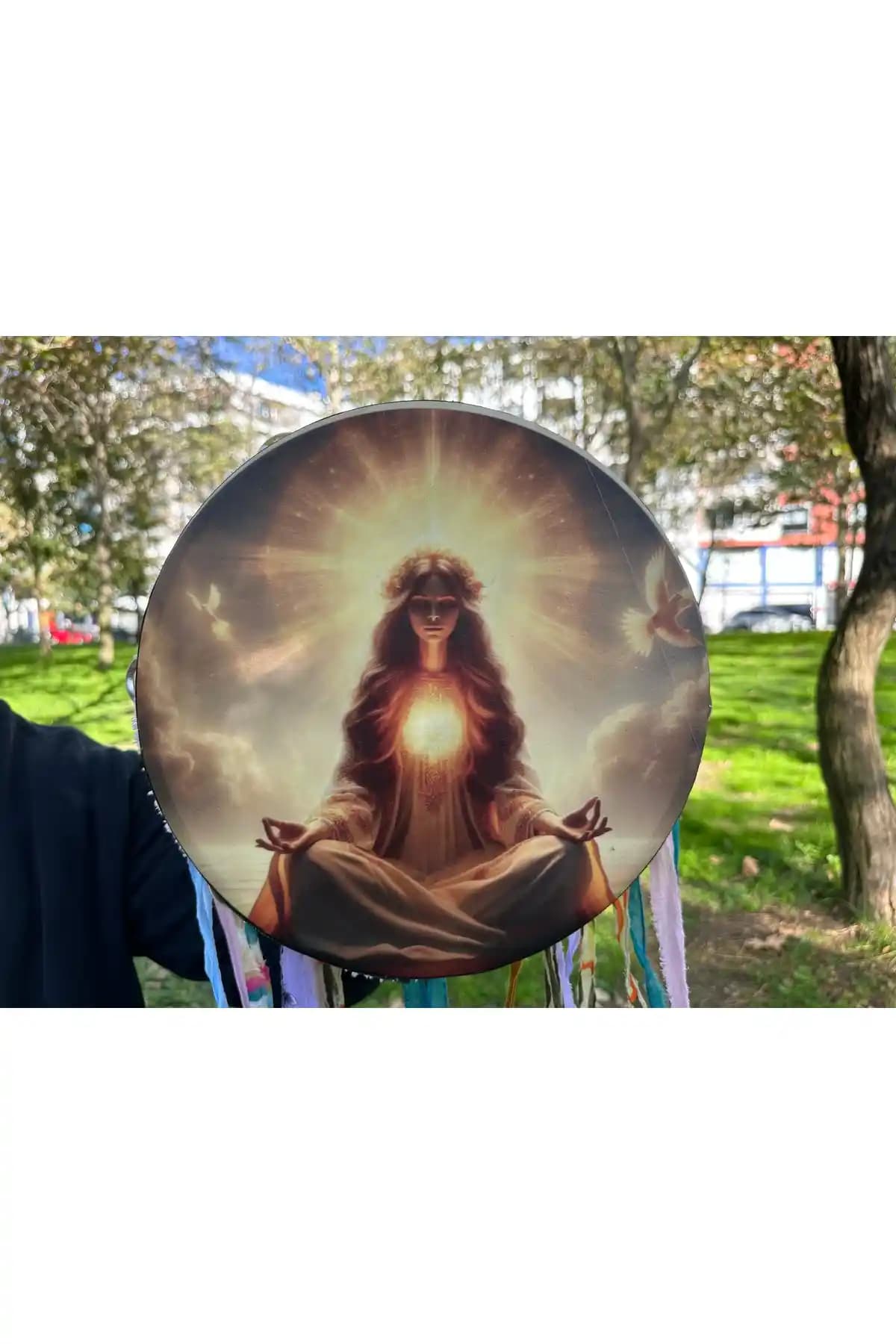 Geleneksel Türk Şaman Davulu Meditasyon ve Spiritüel Çalışmalar İçin Uygun