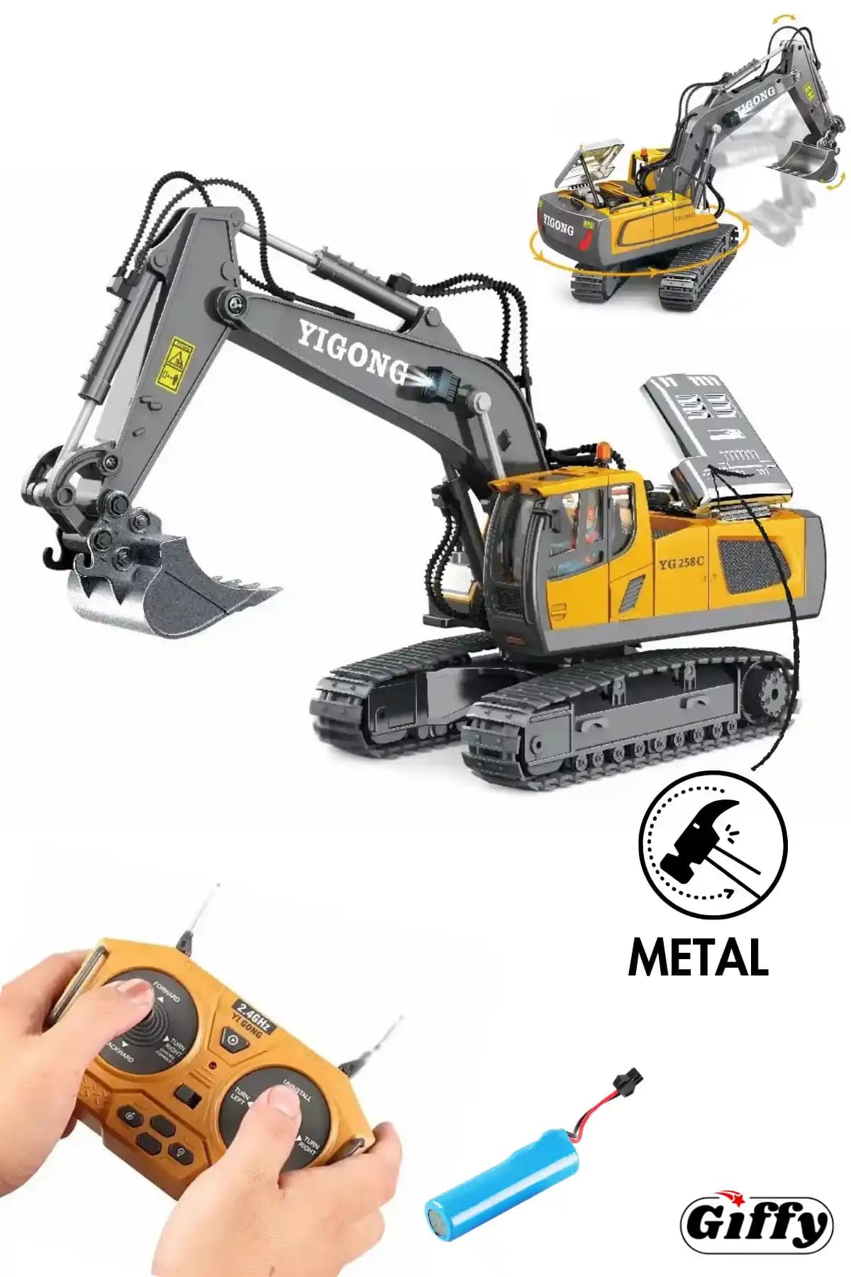 Giffy Uzaktan Kumandalı 680° Dönen Ekskavatör İnceleme ve Kullanım Özellikleri