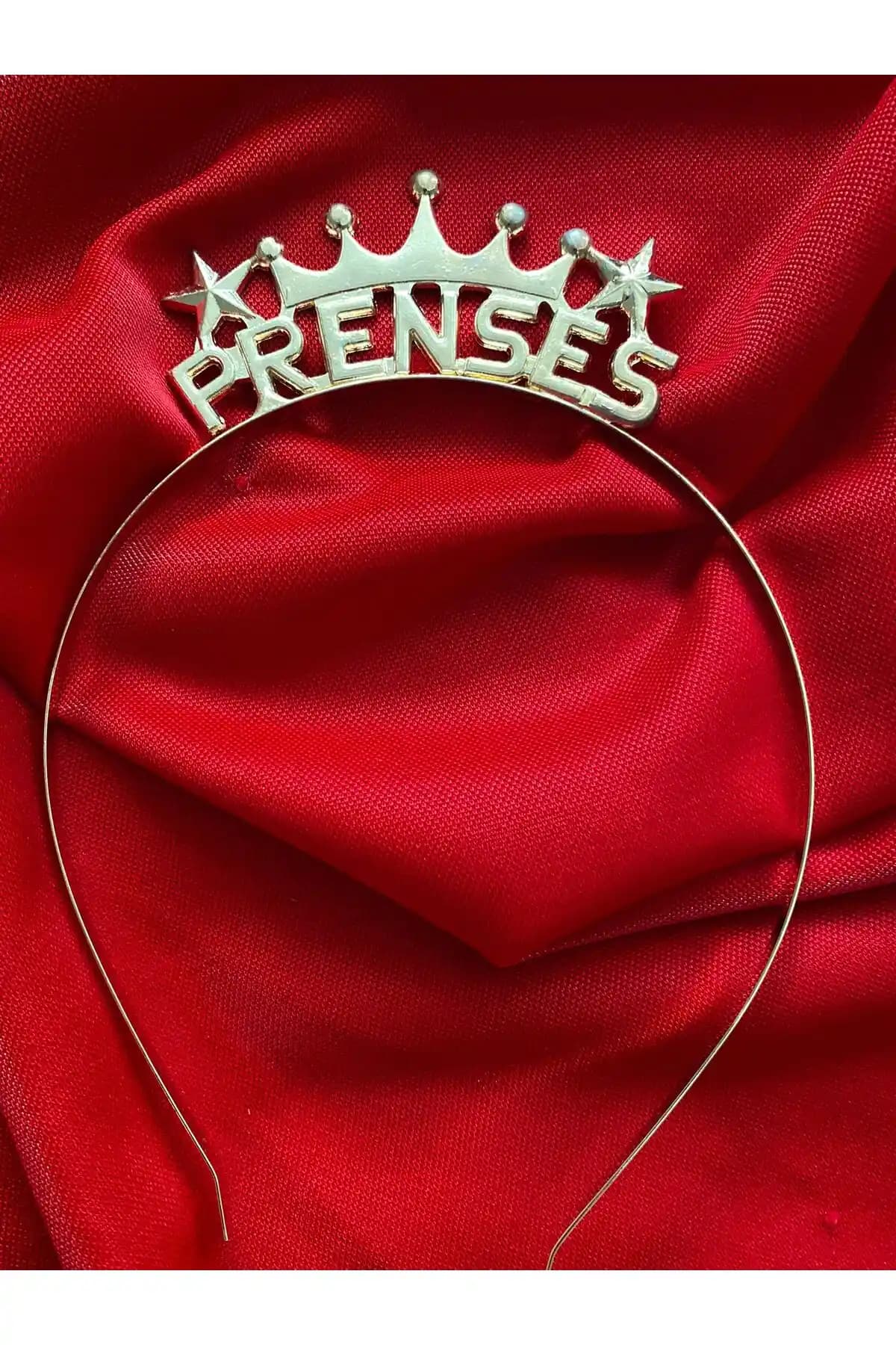 GOLD PRENSES Yazılı Metal Parti Tacı Çocuk ve Gençler İçin Renkli ve Dayanıklı Aksesuar